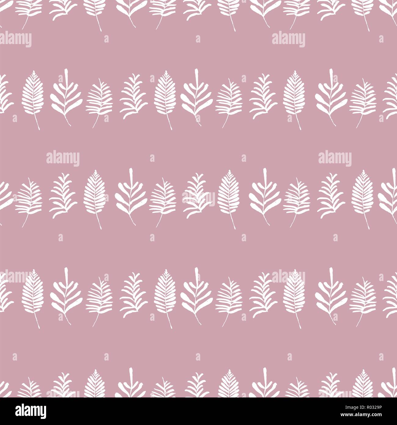 Sophisticated vector white tropical leaves seamless pattern on pink ...