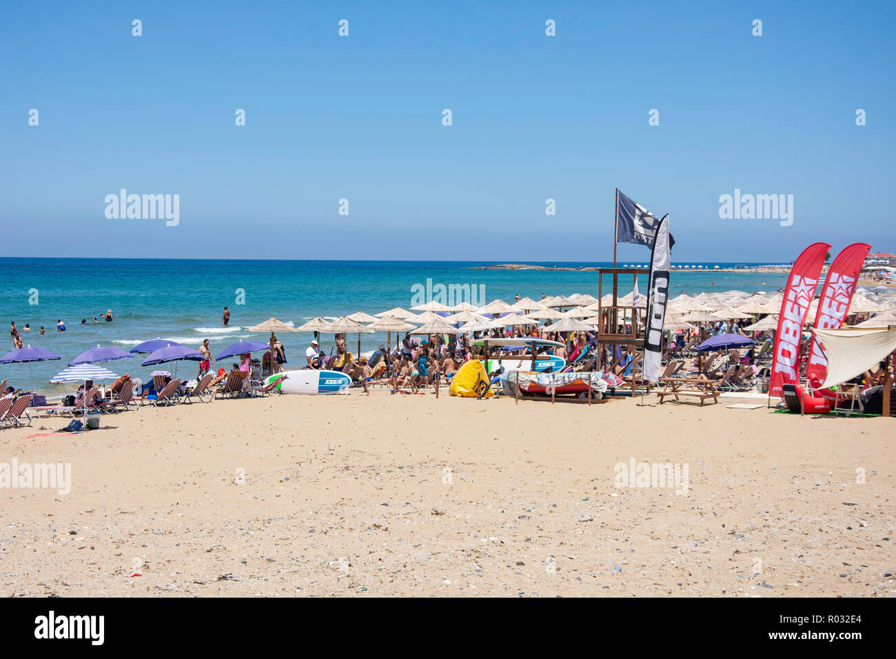Main Beach, Kokkini Hani, Irakleio Region, Crete (Kriti), Greece Stock
