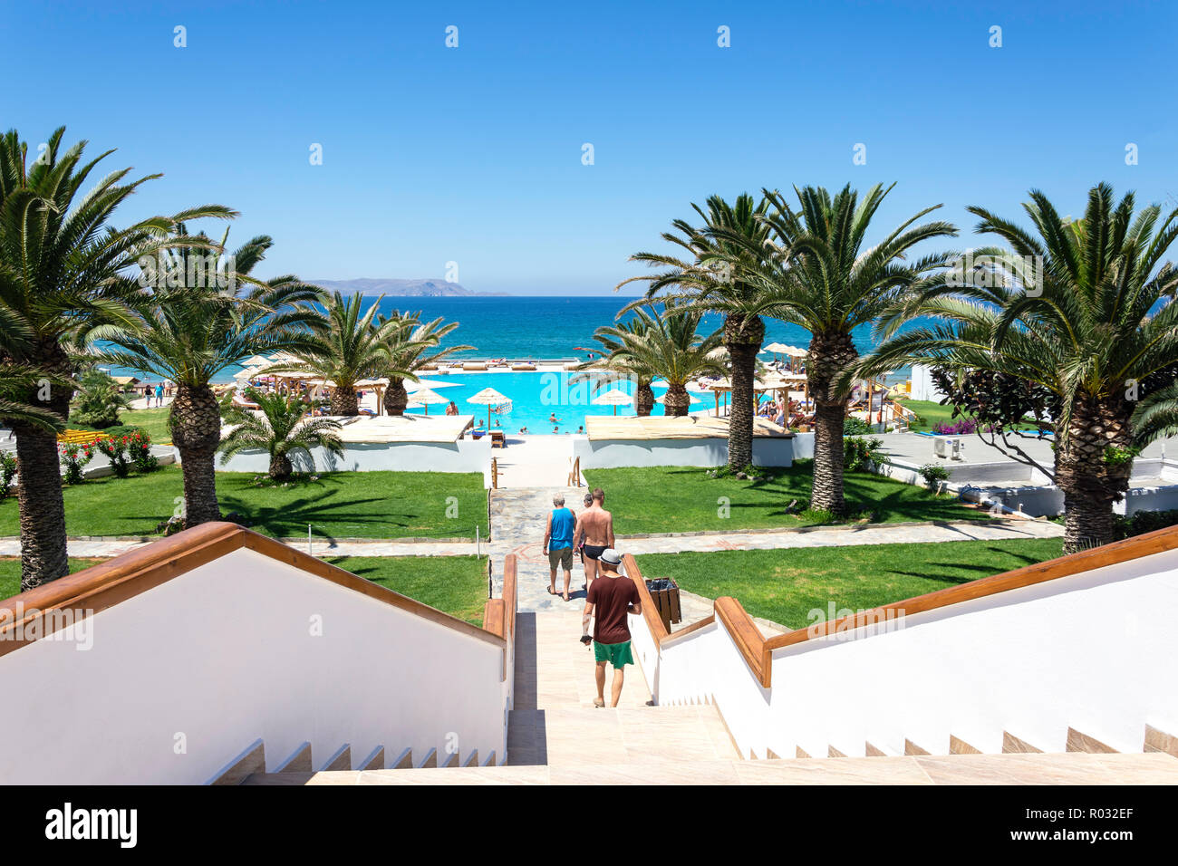 Mitsis Rinela Beach Resort & Spa, Kokkini Hani, Irakleio Region, Crete (Kriti), Greece Stock Photo