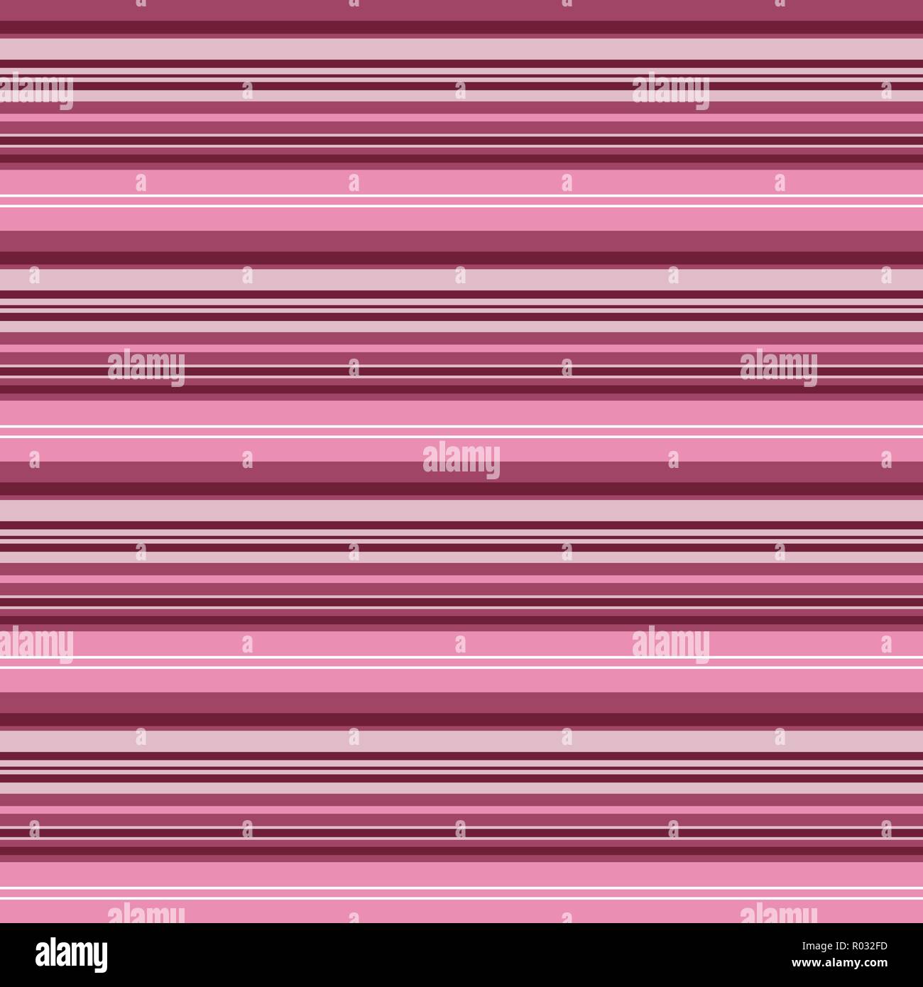 Sophisticated vector pink, white and magenta striped seamless pattern background. Stock Vector