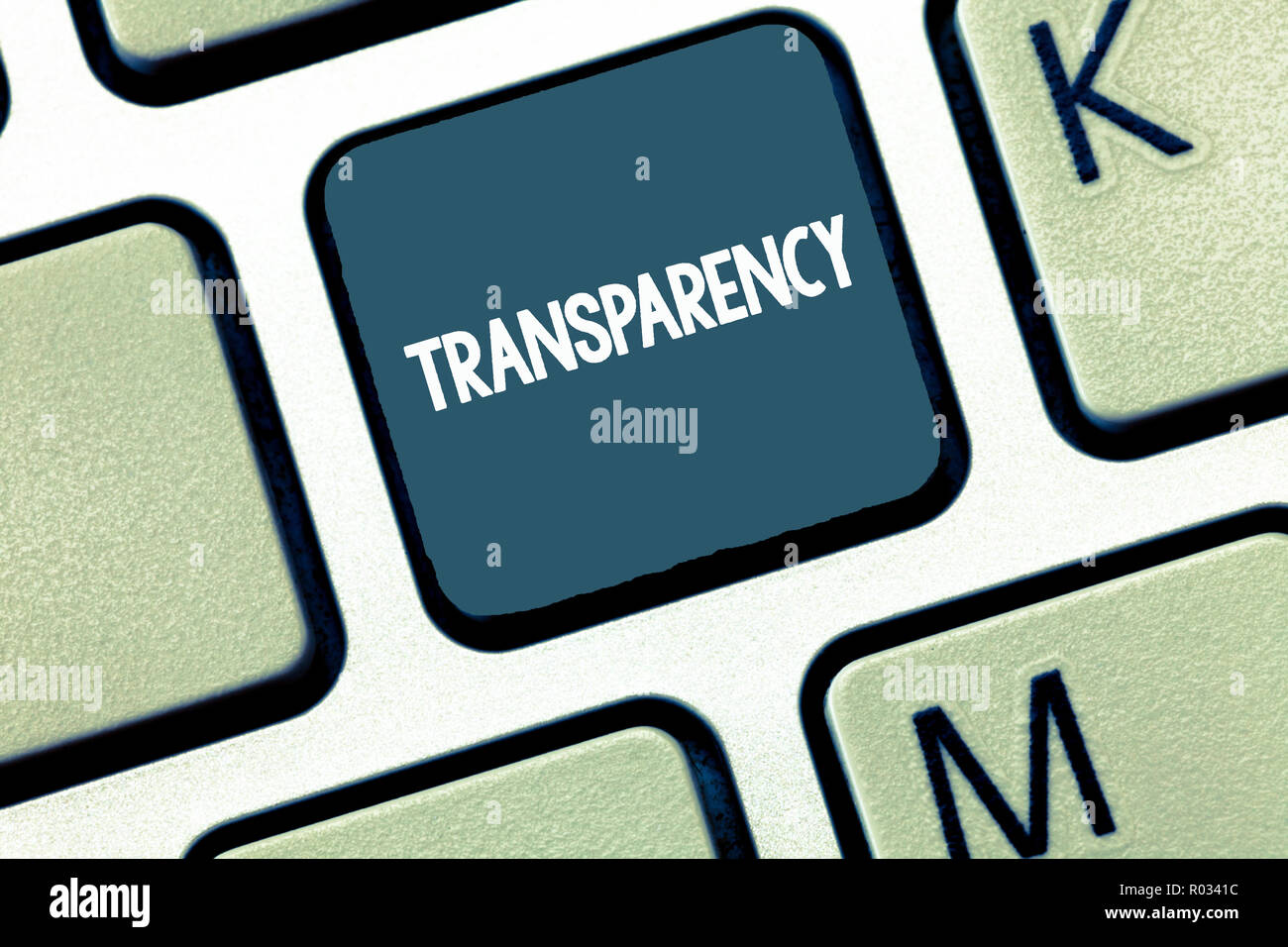 Handwriting text Transparency. Concept meaning Condition being transparent  clear obvious evident Translucent Stock Photo - Alamy