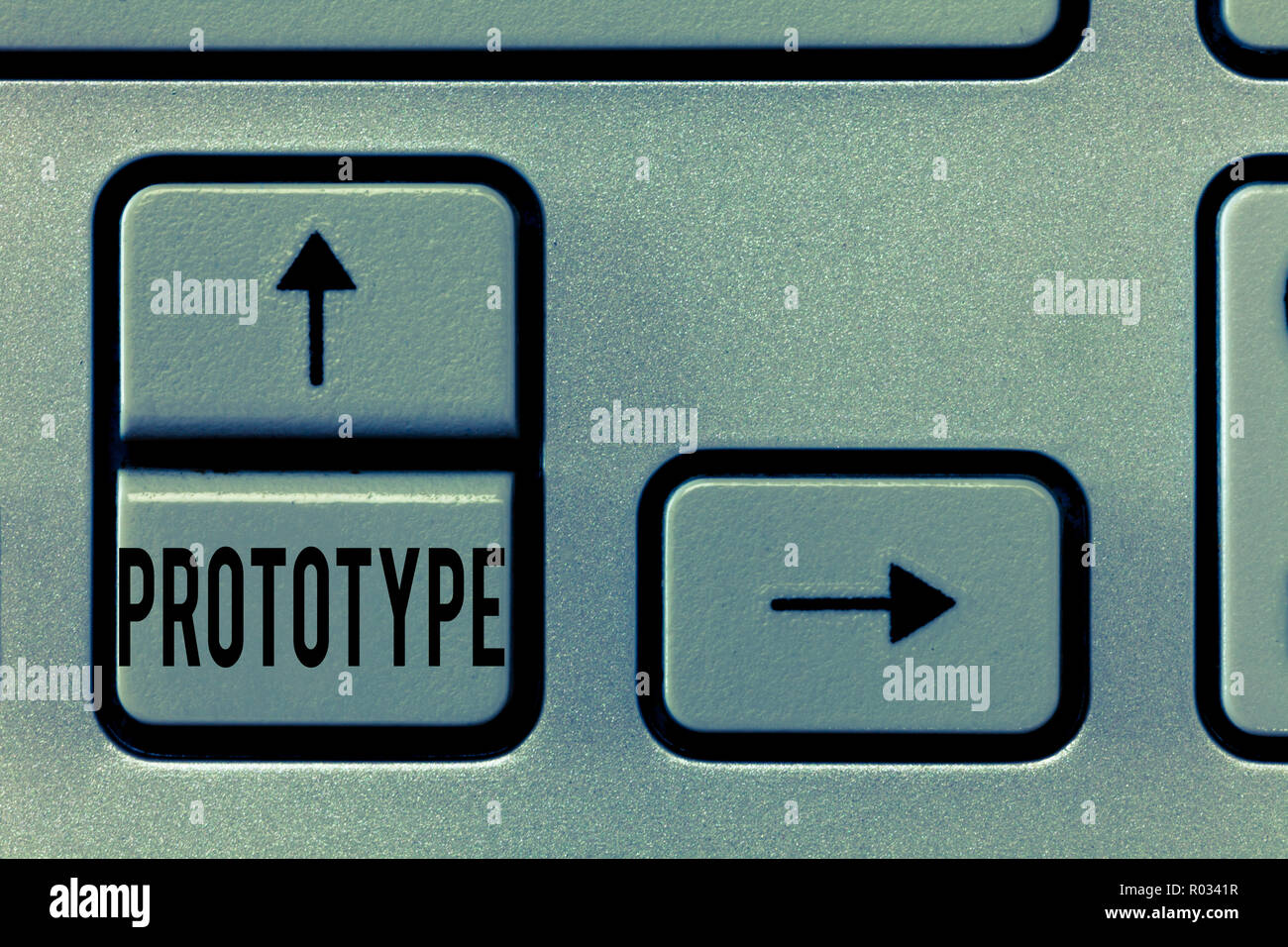 Handwriting text Prototype. Concept meaning Preliminary project design version of device vehicle product. Stock Photo