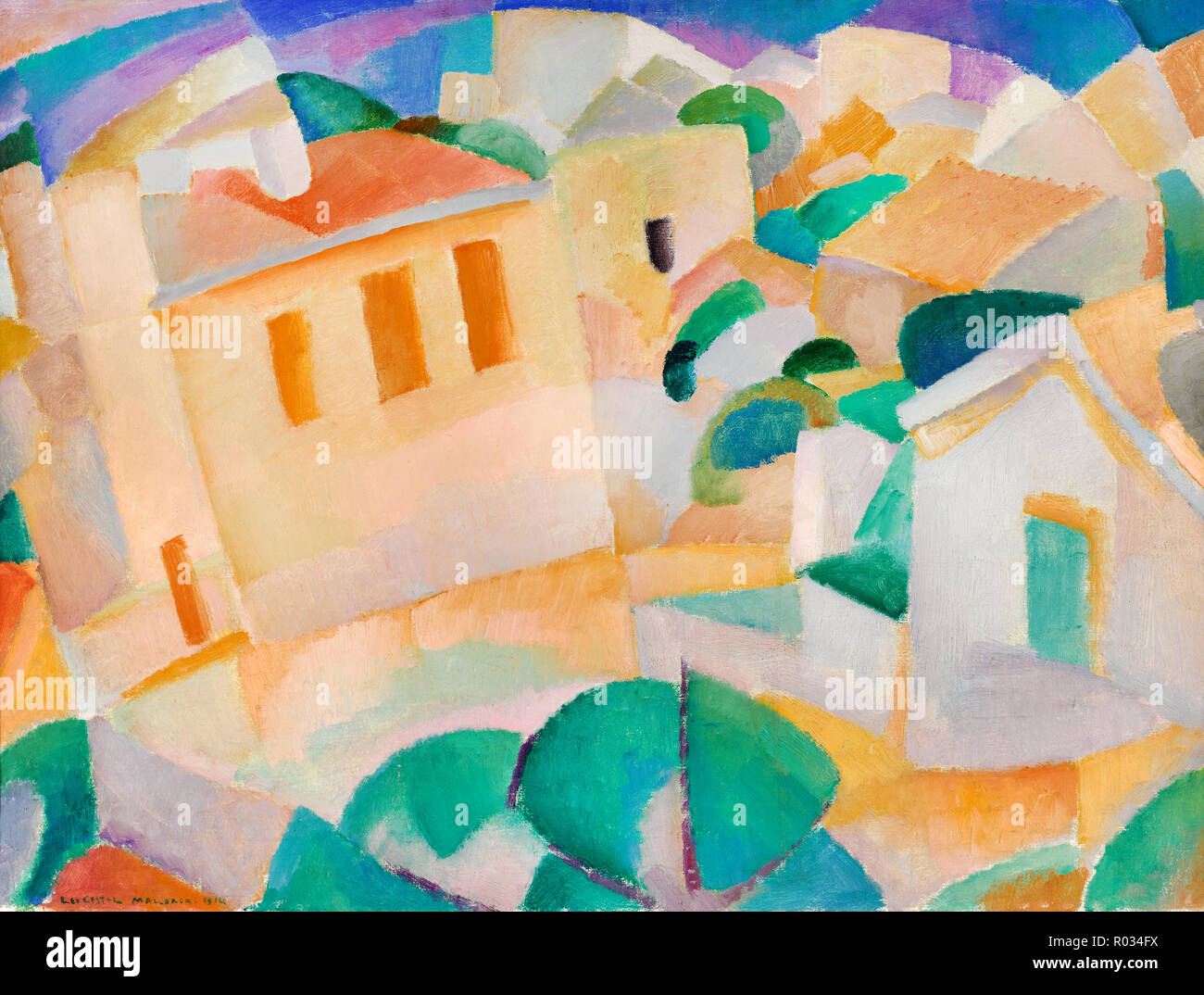 Leo Gestel, Mallorca, Terreno 1914 Oil on canvas, Gemeentemuseum Den Haag, The Hague, Netherlands. Stock Photo