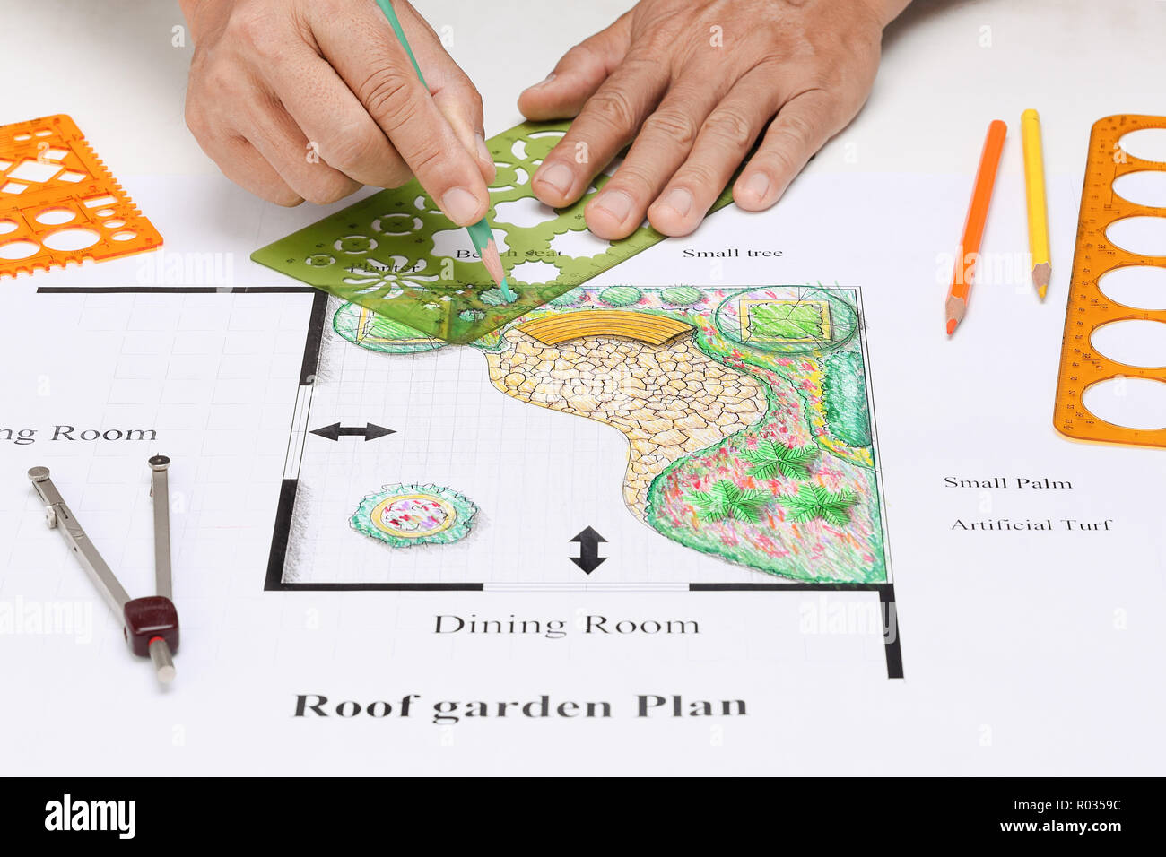 Balcony Garden Home Design Stock Photo Alamy