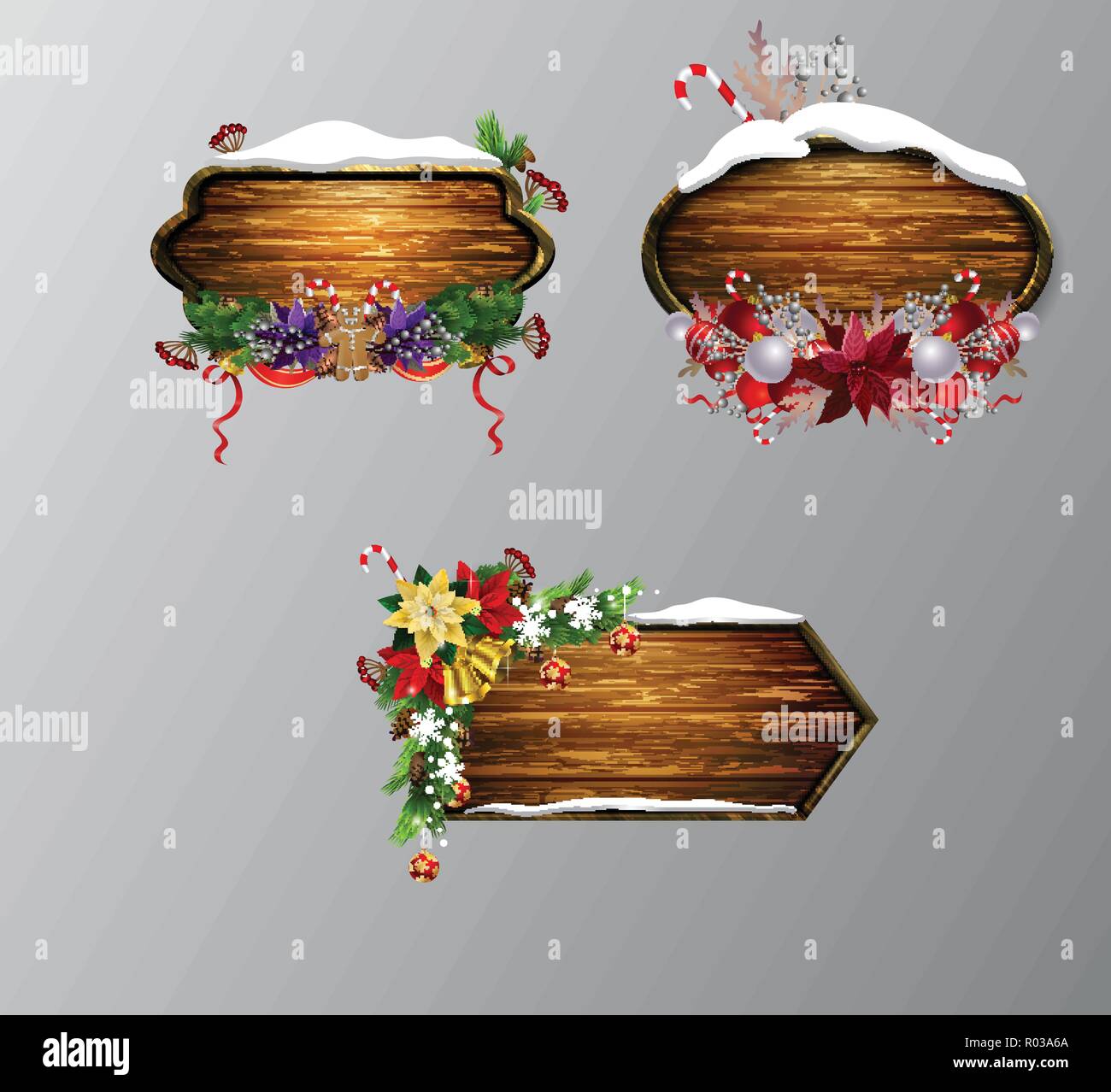 Vector wooden christmas board Stock Vector Image & Art - Alamy