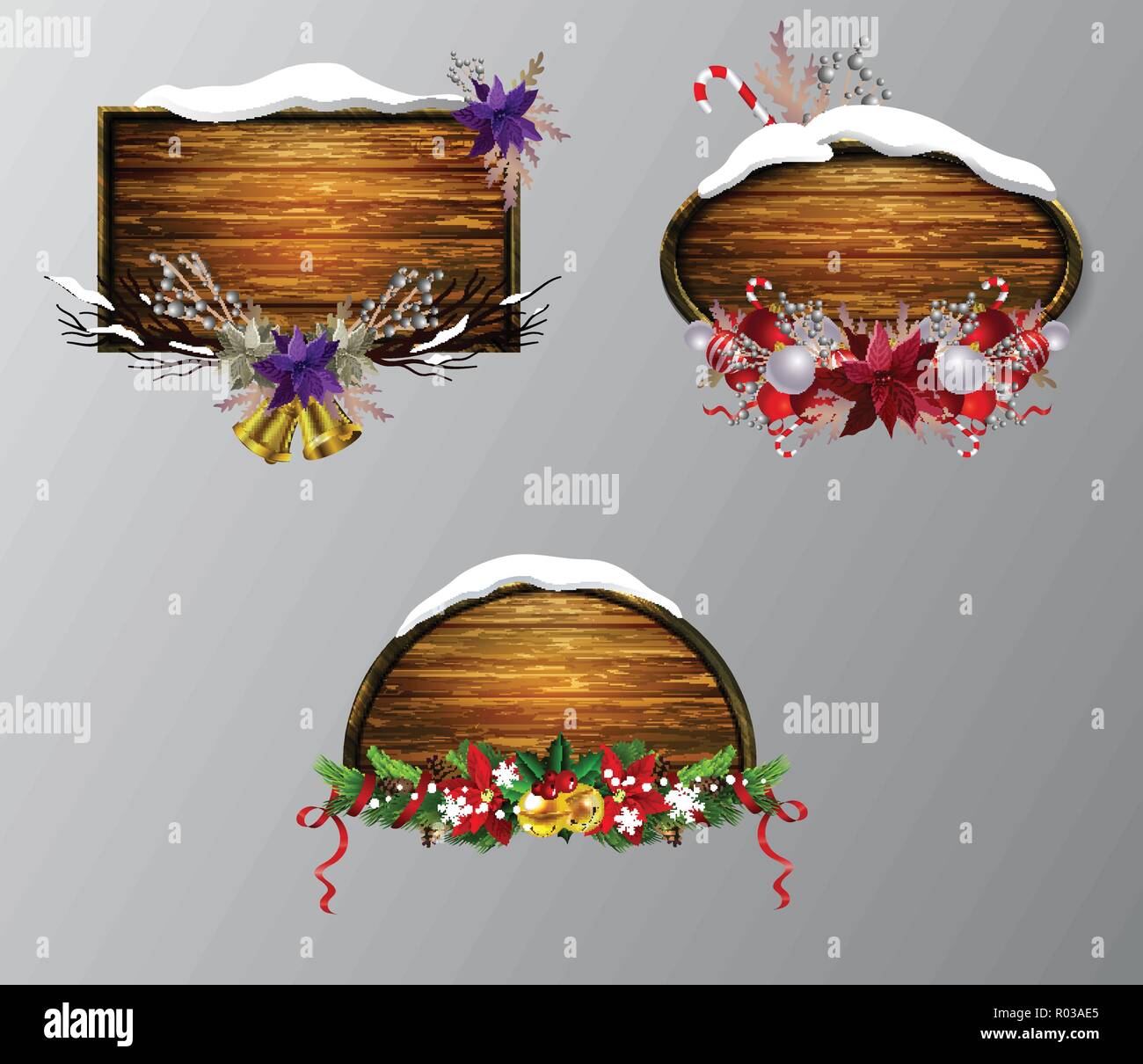 Vector wooden christmas board Stock Vector Image & Art - Alamy