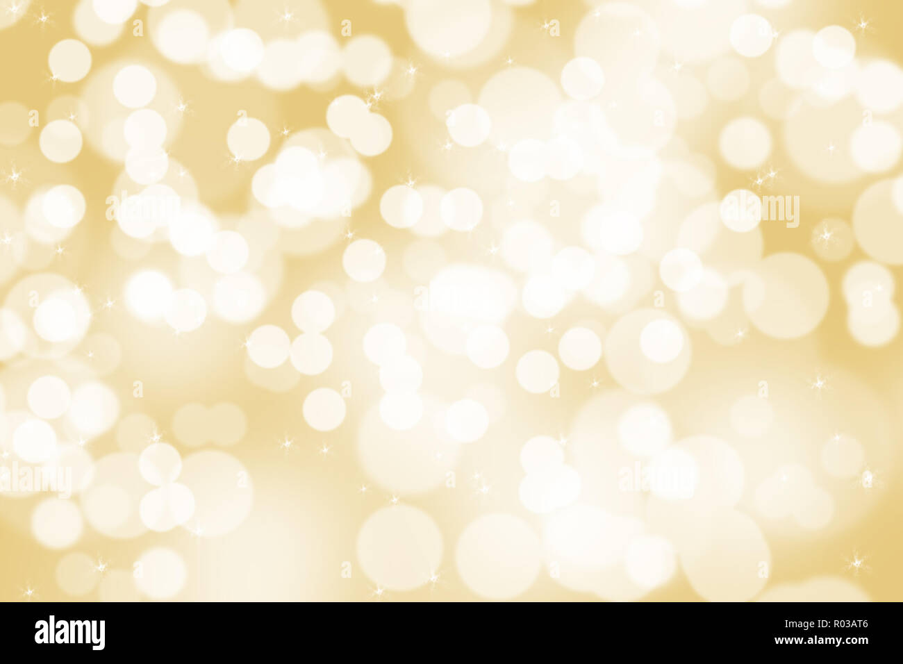 Abstract illustration bokeh light on golden background Stock Photo - Alamy