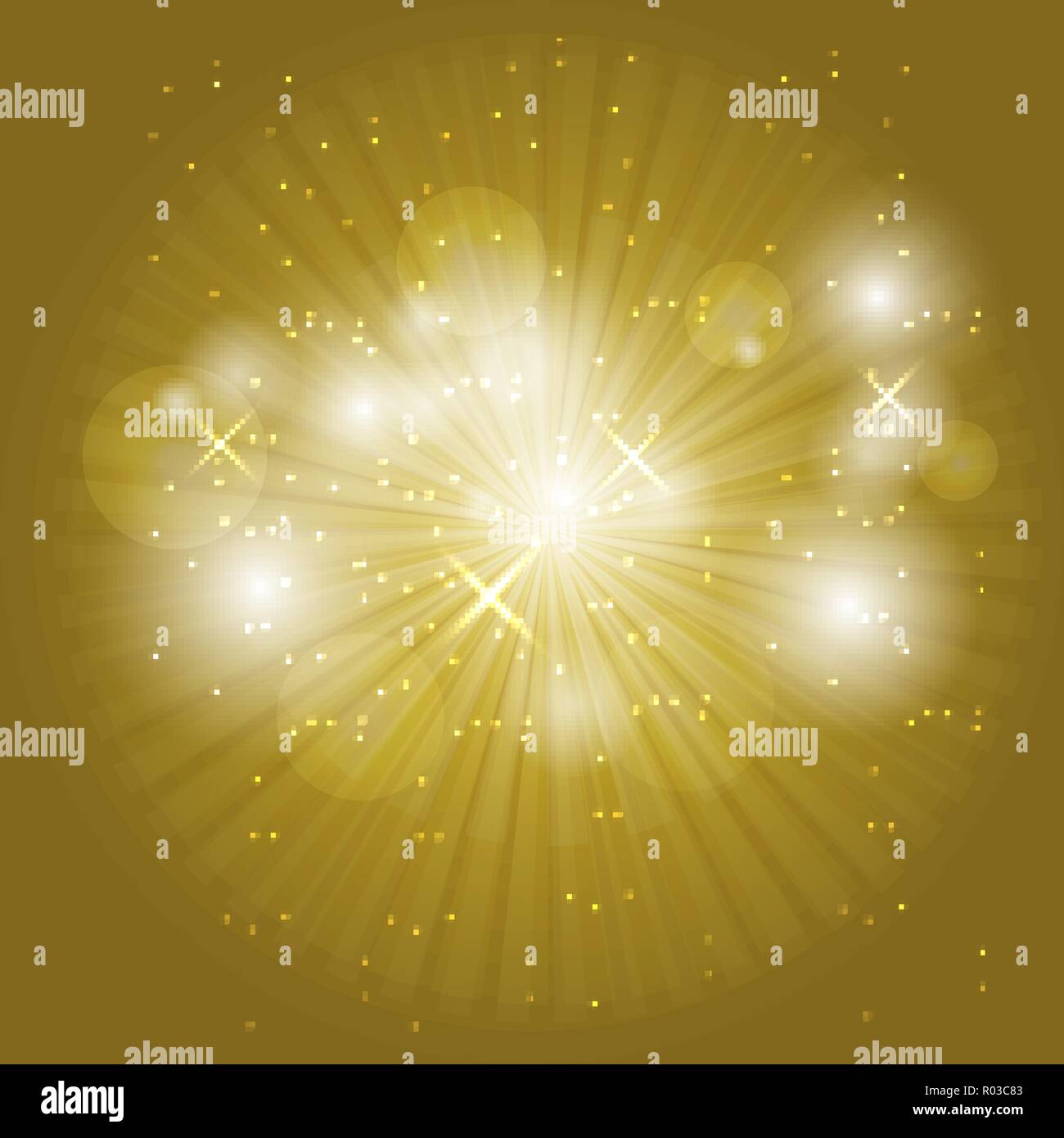 Abstract ray light on golden background, stock vector Stock Vector ...