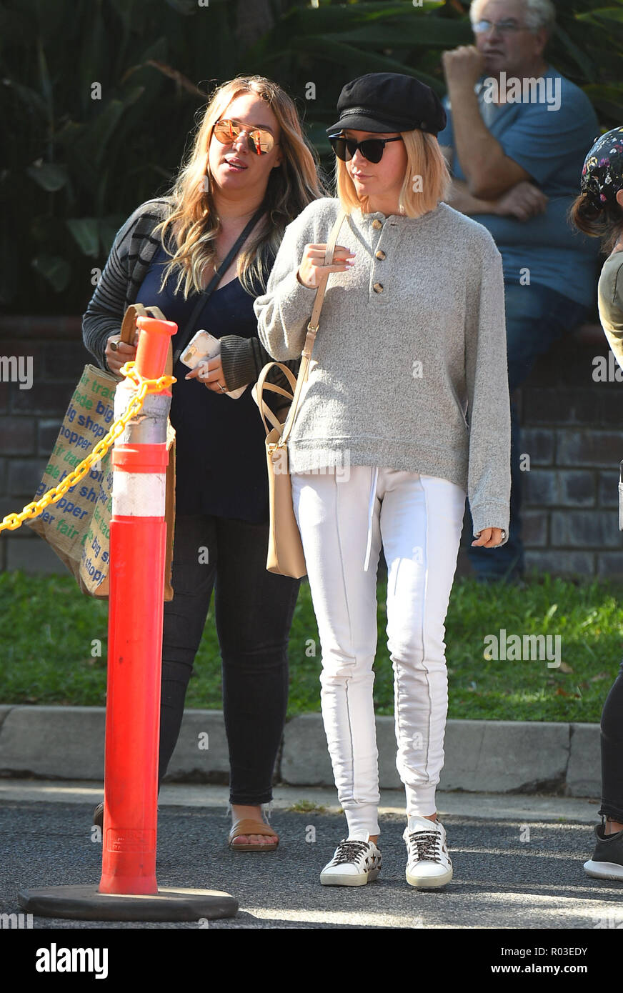 Ashley Tisdale goes to the farmers market with Haylie Duff and her