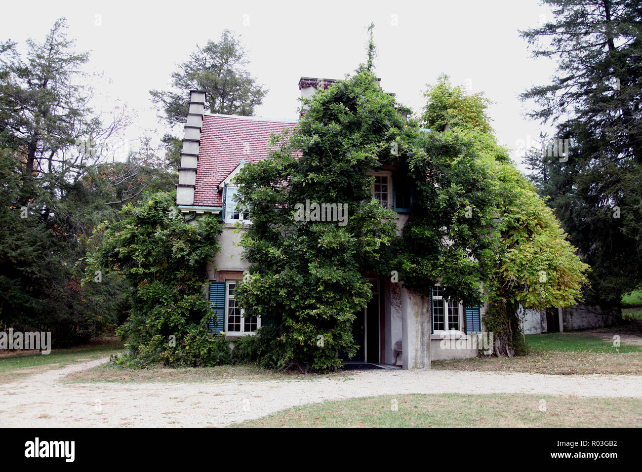 Home of Washington Irving (Sunnyside), Irvington, New York Stock Photo