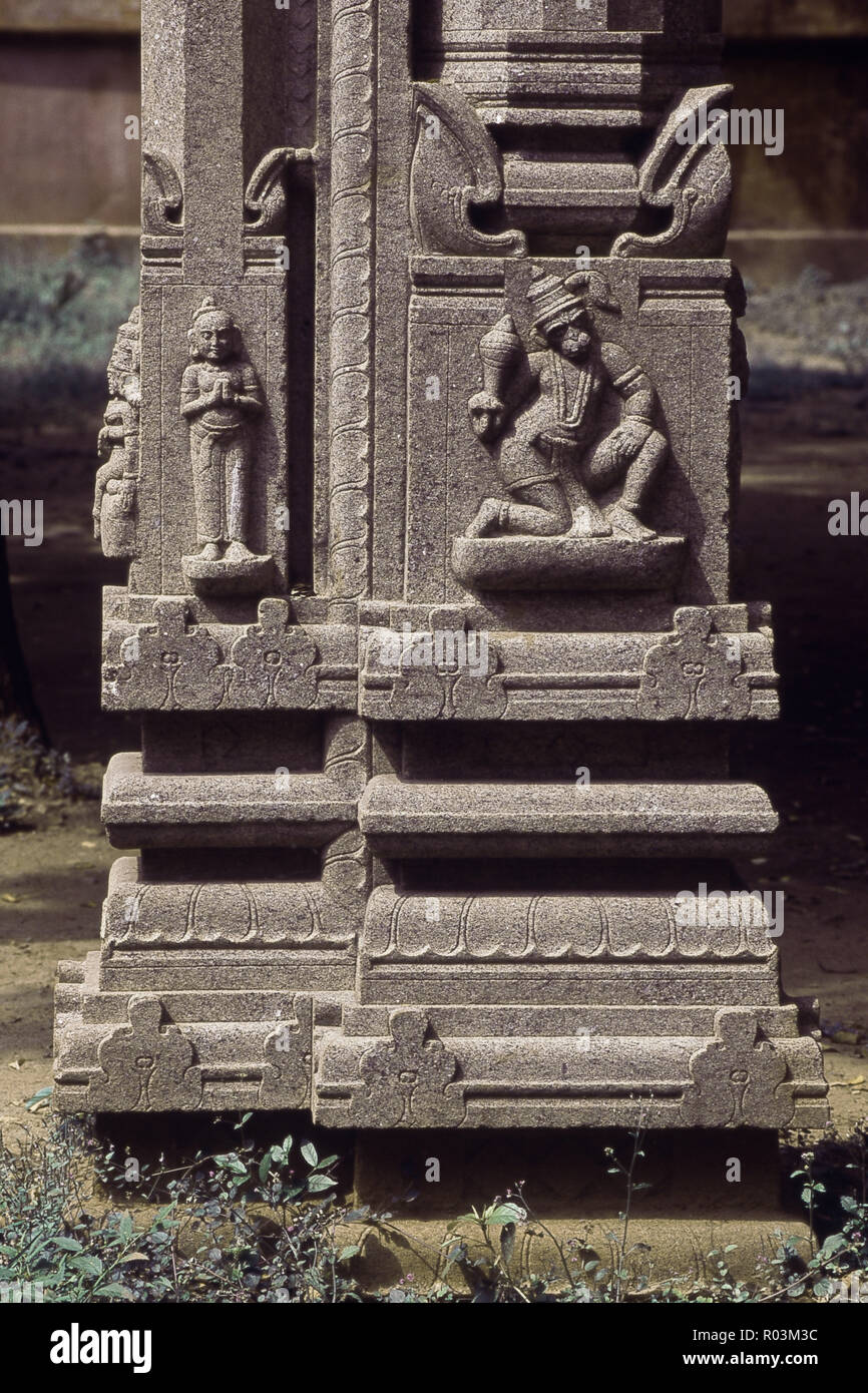 God Hanuman stone carving, Government Museum, Chennai, Tamil Nadu, India, Asia Stock Photo