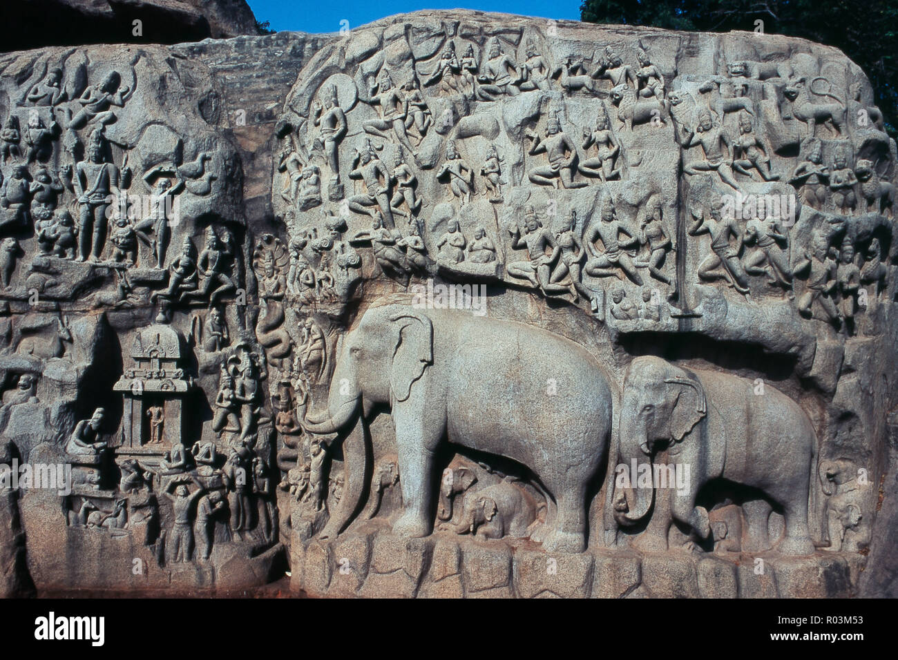 View of statue at Mamallapuram, Mahabalipuram, Tamil Nadu, India, Asia  Stock Photo - Alamy