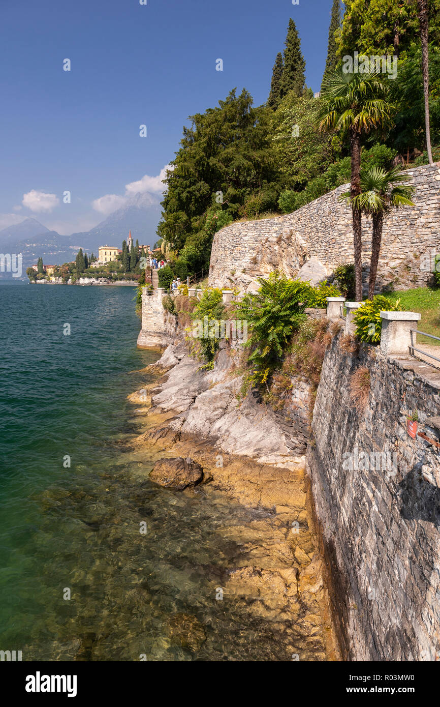 Gardens and buildings of Villa Monastero at Varenna on Lake Como, Italy Stock Photo