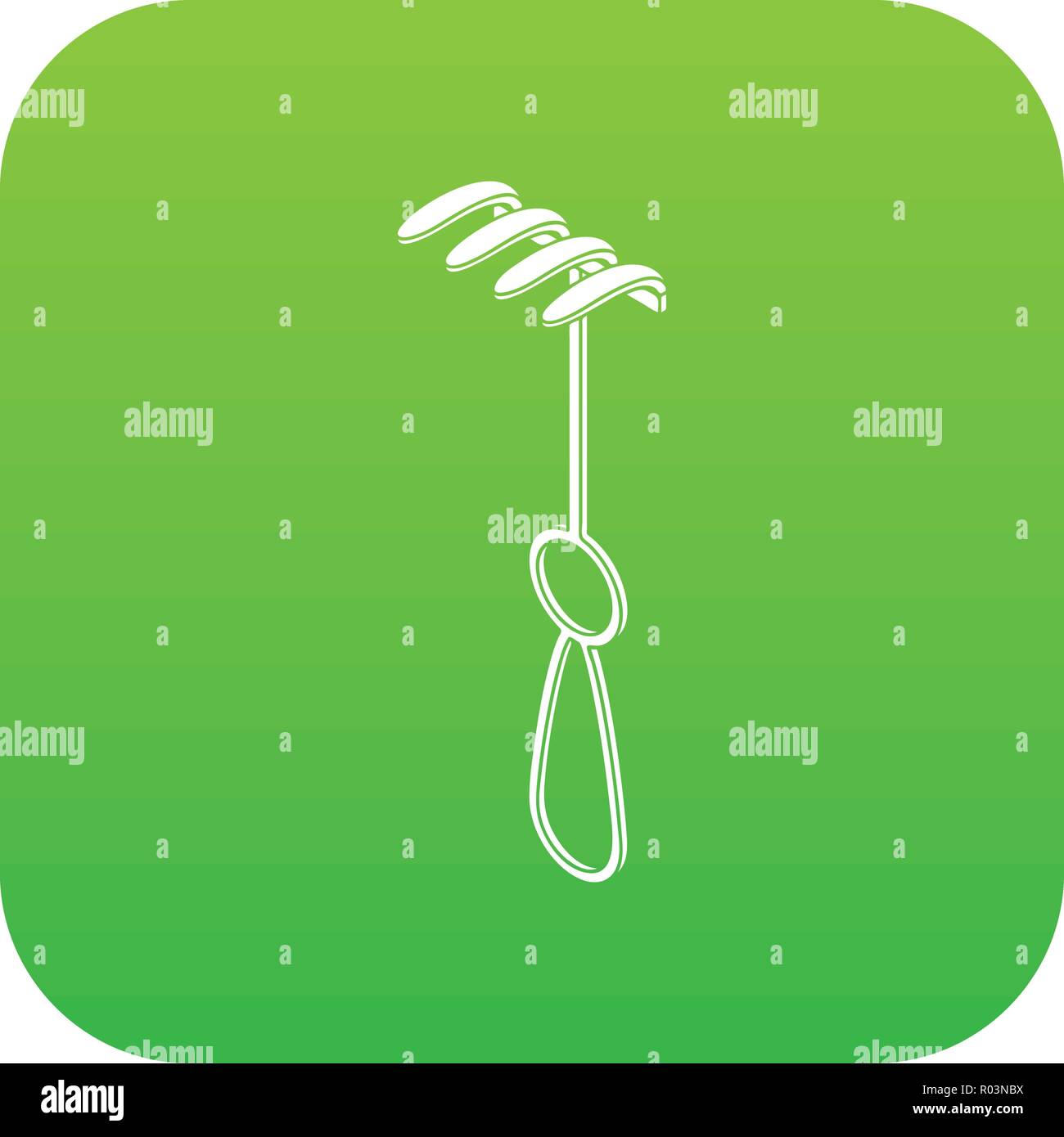 Medical sharp hook icon green vector Stock Vector Image & Art - Alamy