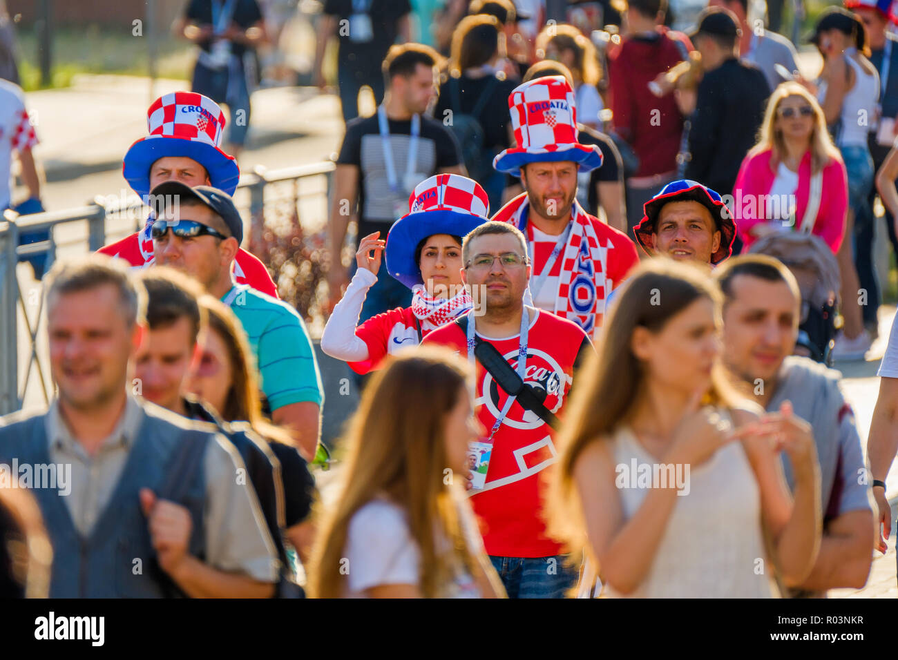 Football fans support teams on the streets of the city Stock Photo - Alamy