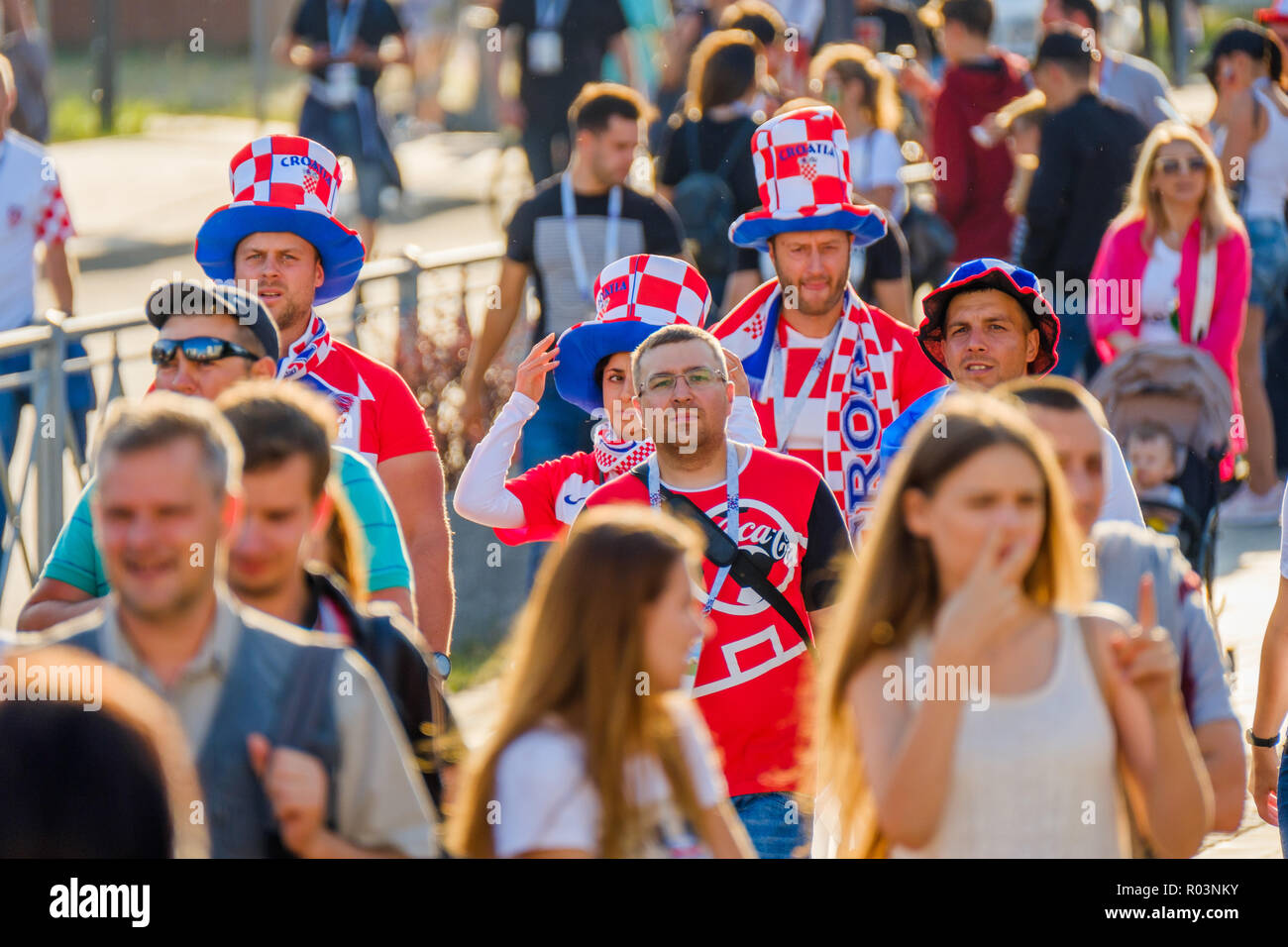 Football fans support teams on the streets of the city Stock Photo - Alamy