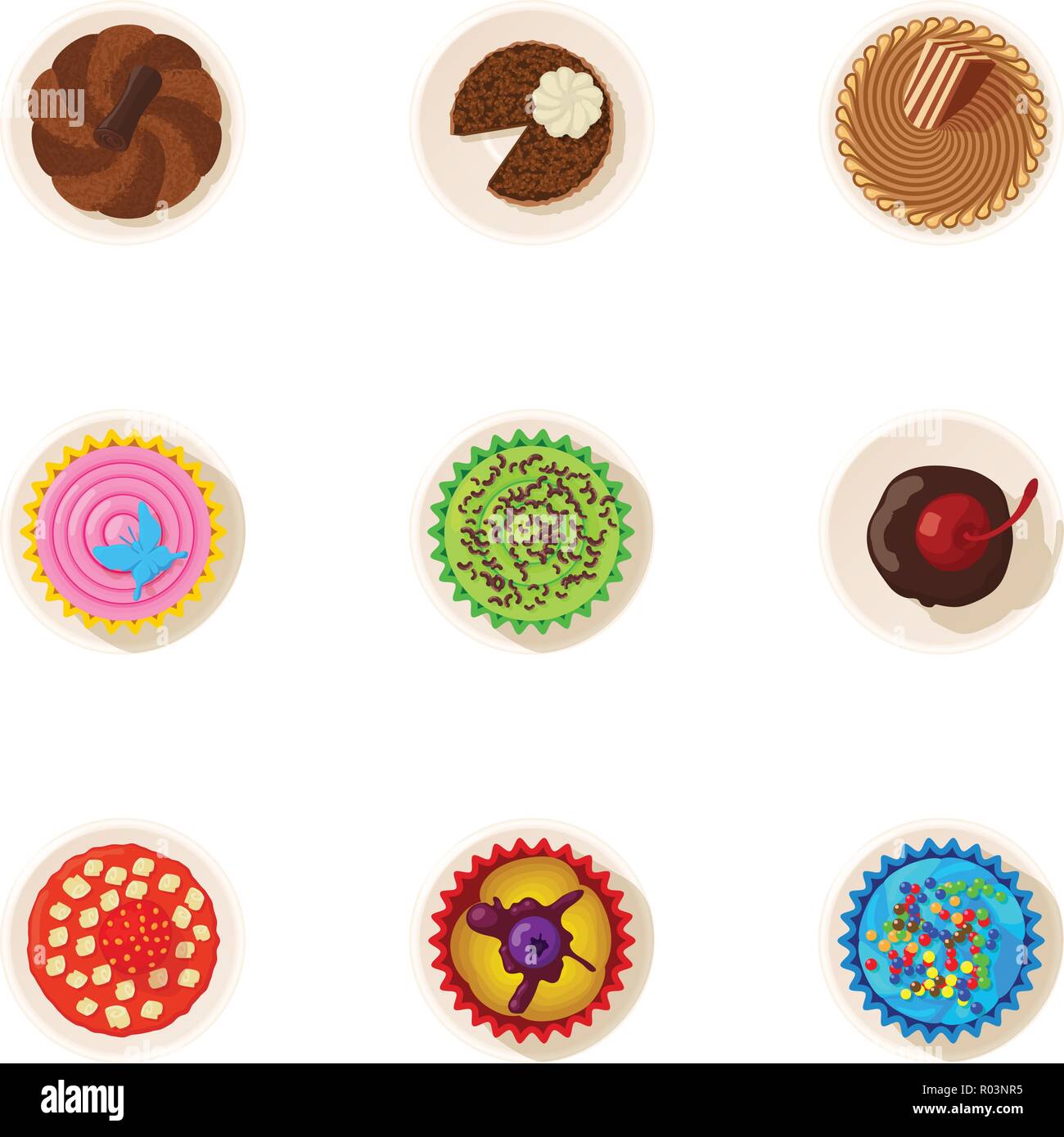 Sweet sprinkles icons set, cartoon style Stock Vector Image & Art Alamy