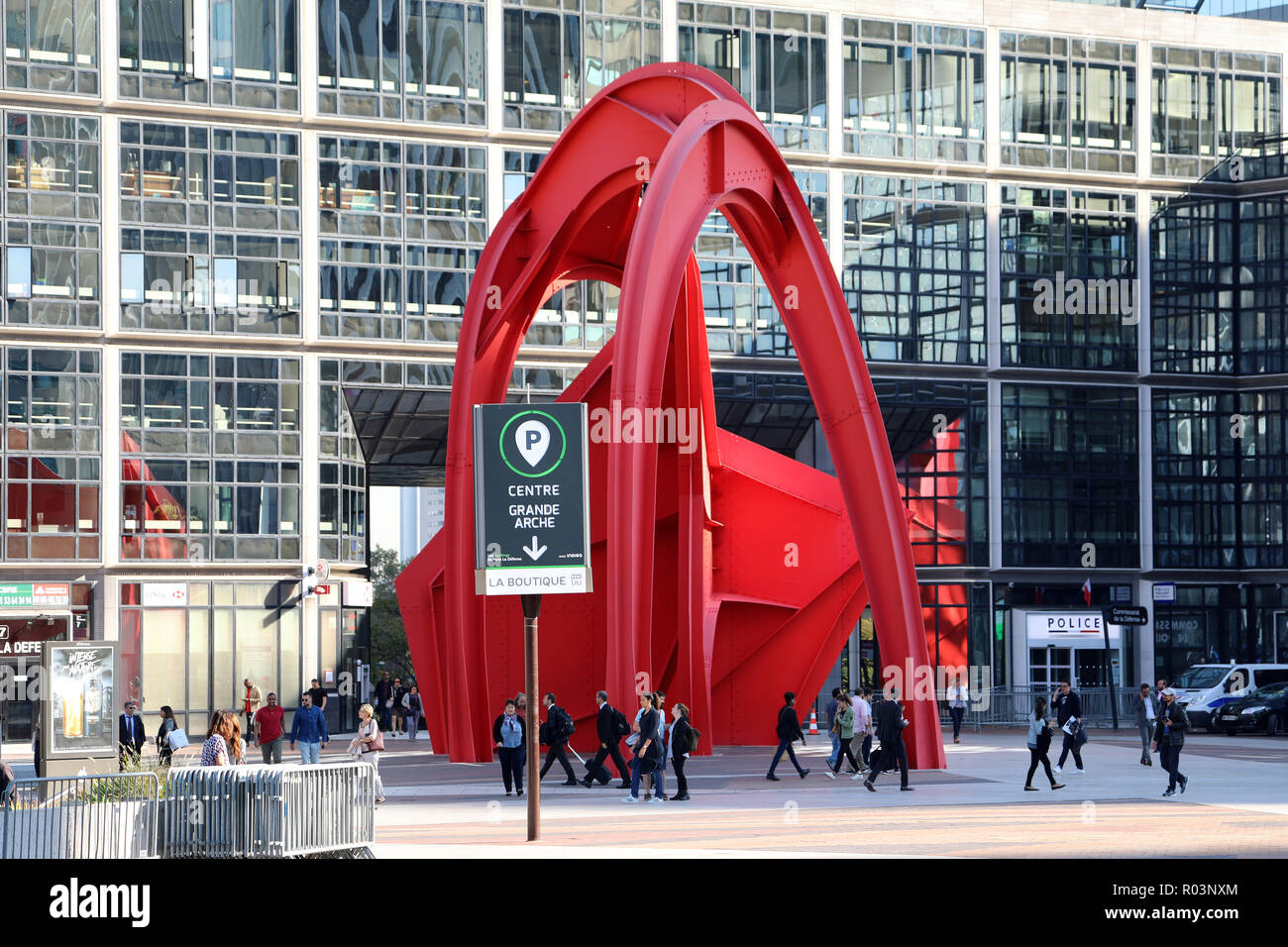 Paris, France - October 16, 2018: The Red Spider (Araignee Rouge) Modern Art  Sculpture By Alexander Calder In La Defense, Paris, France, Europe Stock  Photo - Alamy