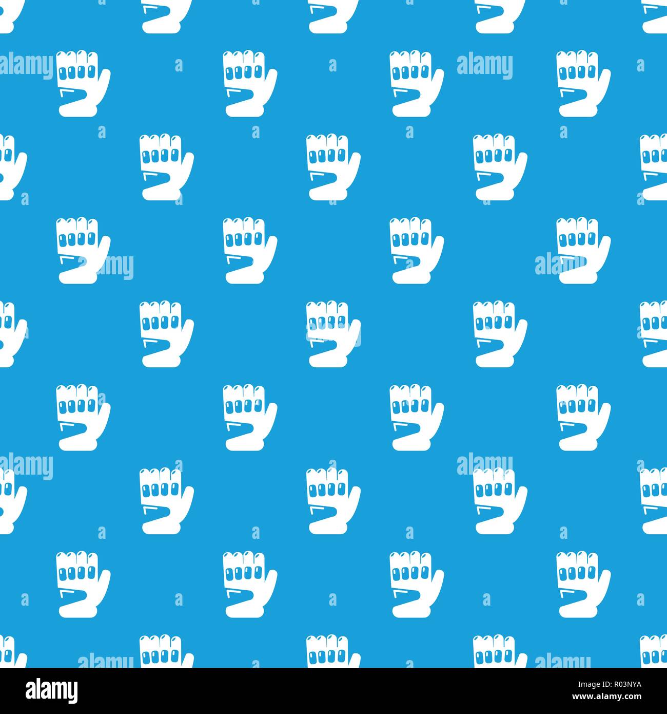 Paintball sport glove pattern vector seamless blue Stock Vector