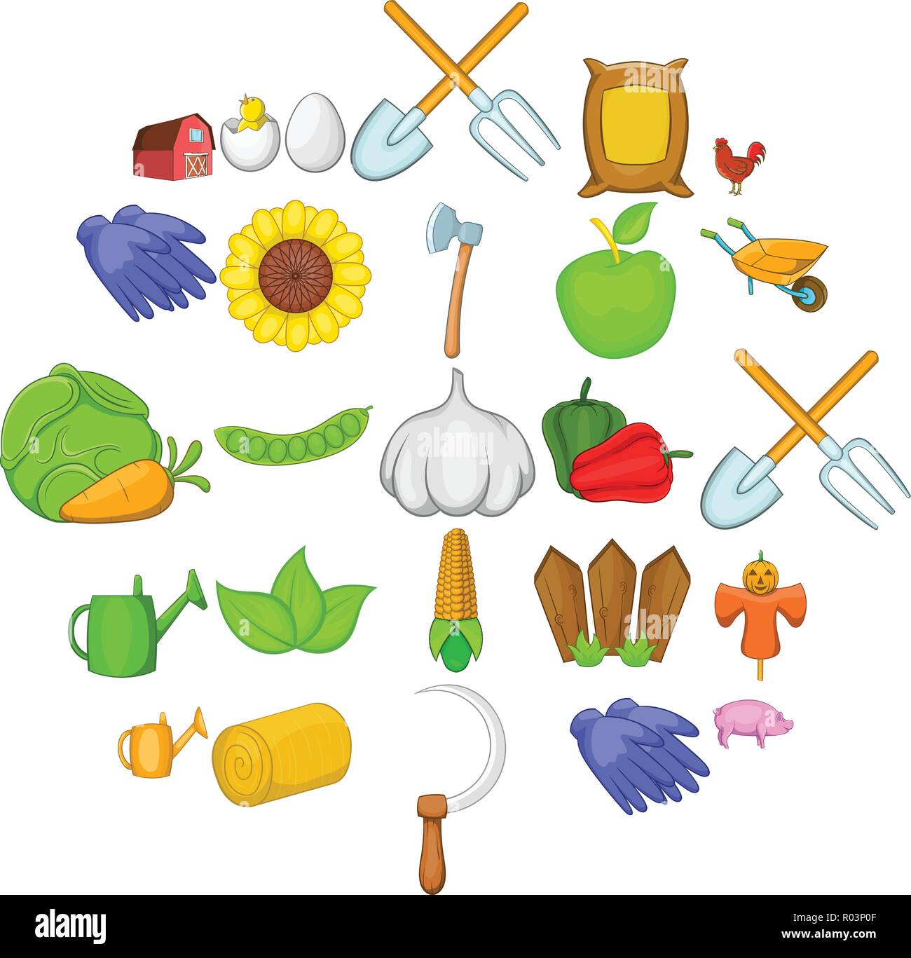 Grower icons set, cartoon style Stock Vector Image & Art - Alamy
