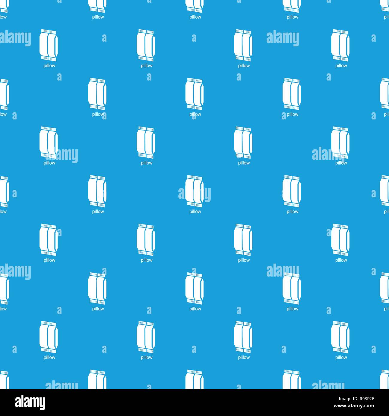 Pillow pattern vector seamless blue Stock Vector