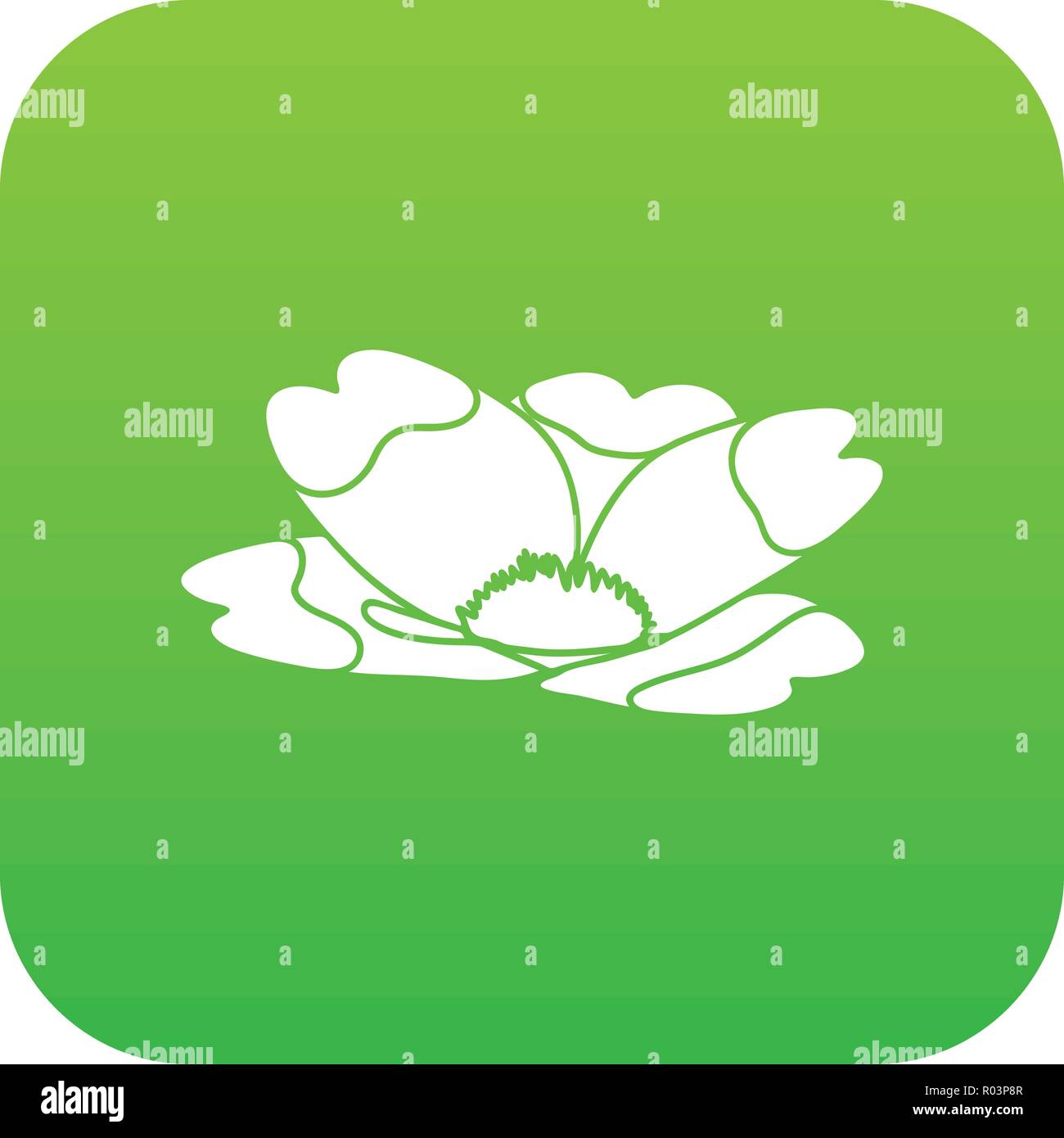 Summer flower icon green vector Stock Vector Image & Art - Alamy