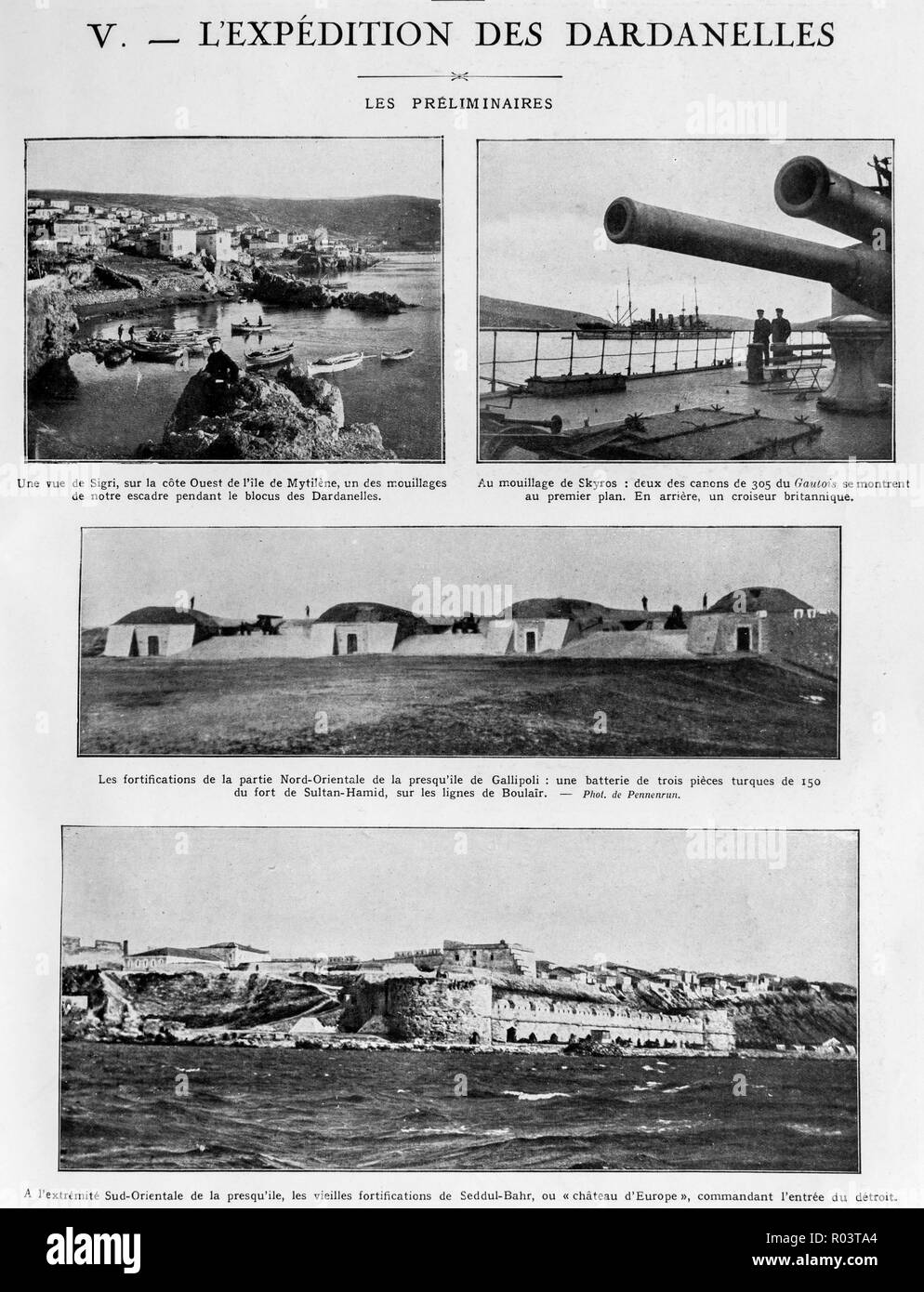 Dardanelles expedition, 1915, Turkey Stock Photo