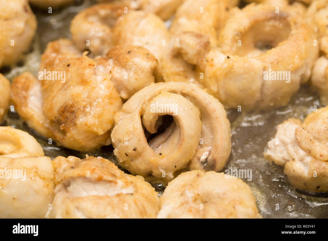 Soft herring roes or milt, from male herrings bought from a supermarket