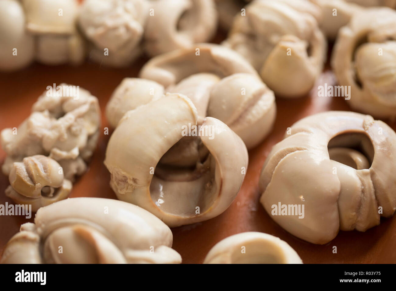 Soft herring roes or milt, from male herrings bought from a supermarket