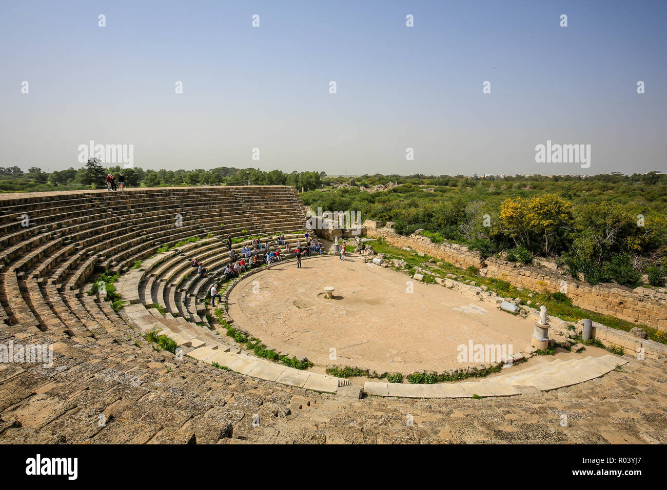 Famagusta, Turkish Republic of Northern Cyprus, Cyprus - Salamis, archaeological excavation site Stock Photo