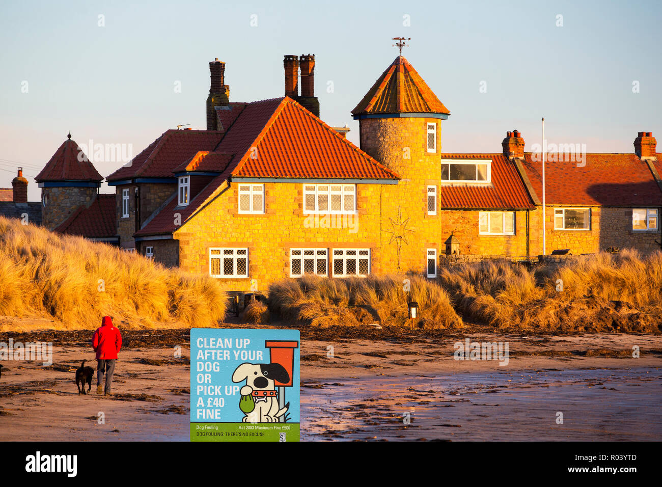 Glowing Light At Sunset On A House At Beadnell Harbour