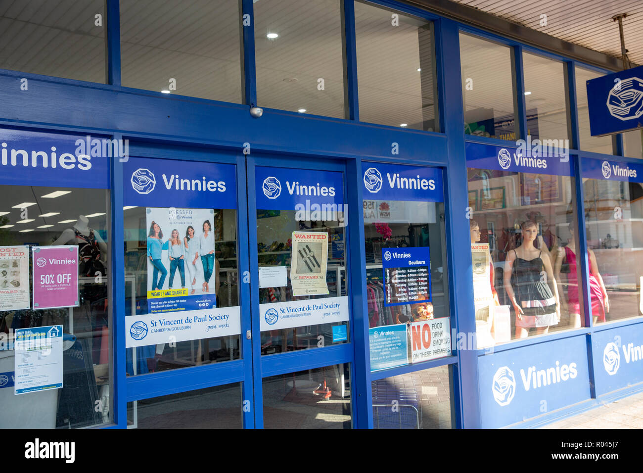 St Vincent de paul charitable store in Goulburn city centre,New South Wales,Australia Stock Photo