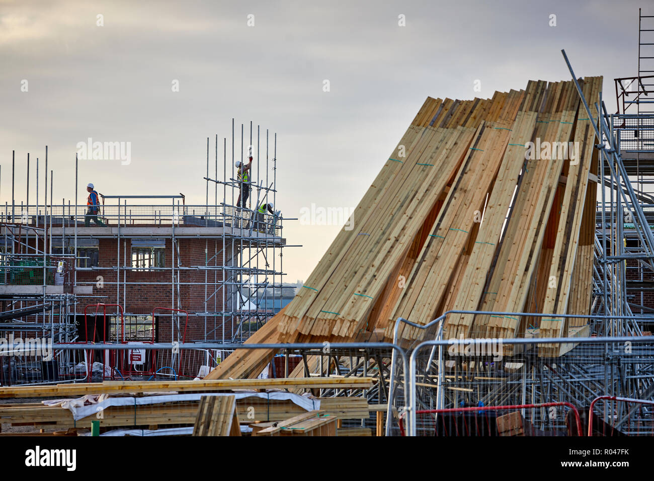 Modern new build new estate development detached Redrow houses Woodford