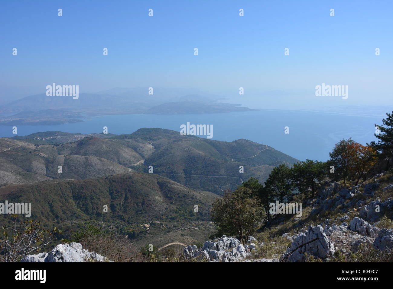 Highest point of Corfu Stock Photo