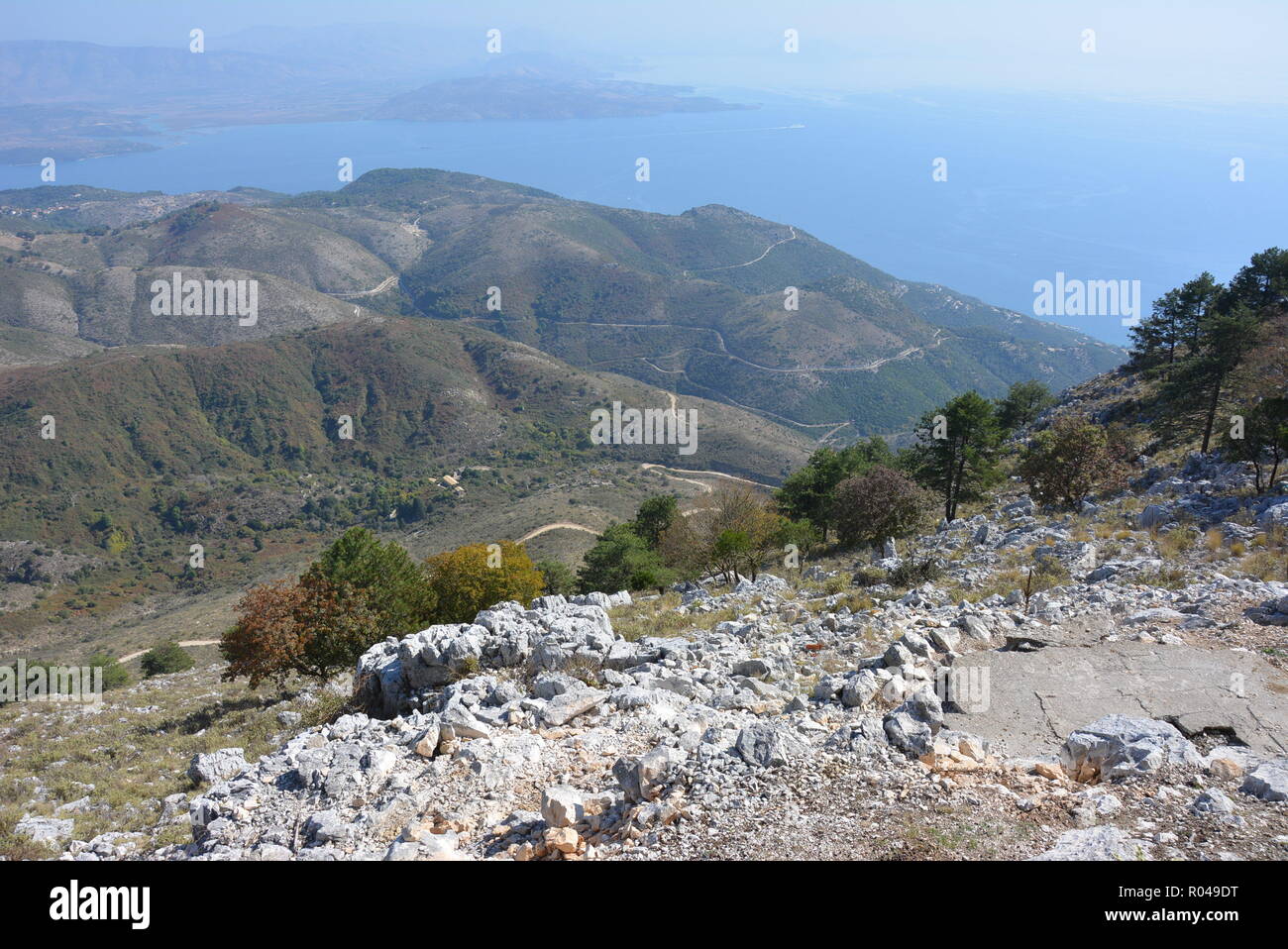 View from Mount Pantokrator Stock Photo
