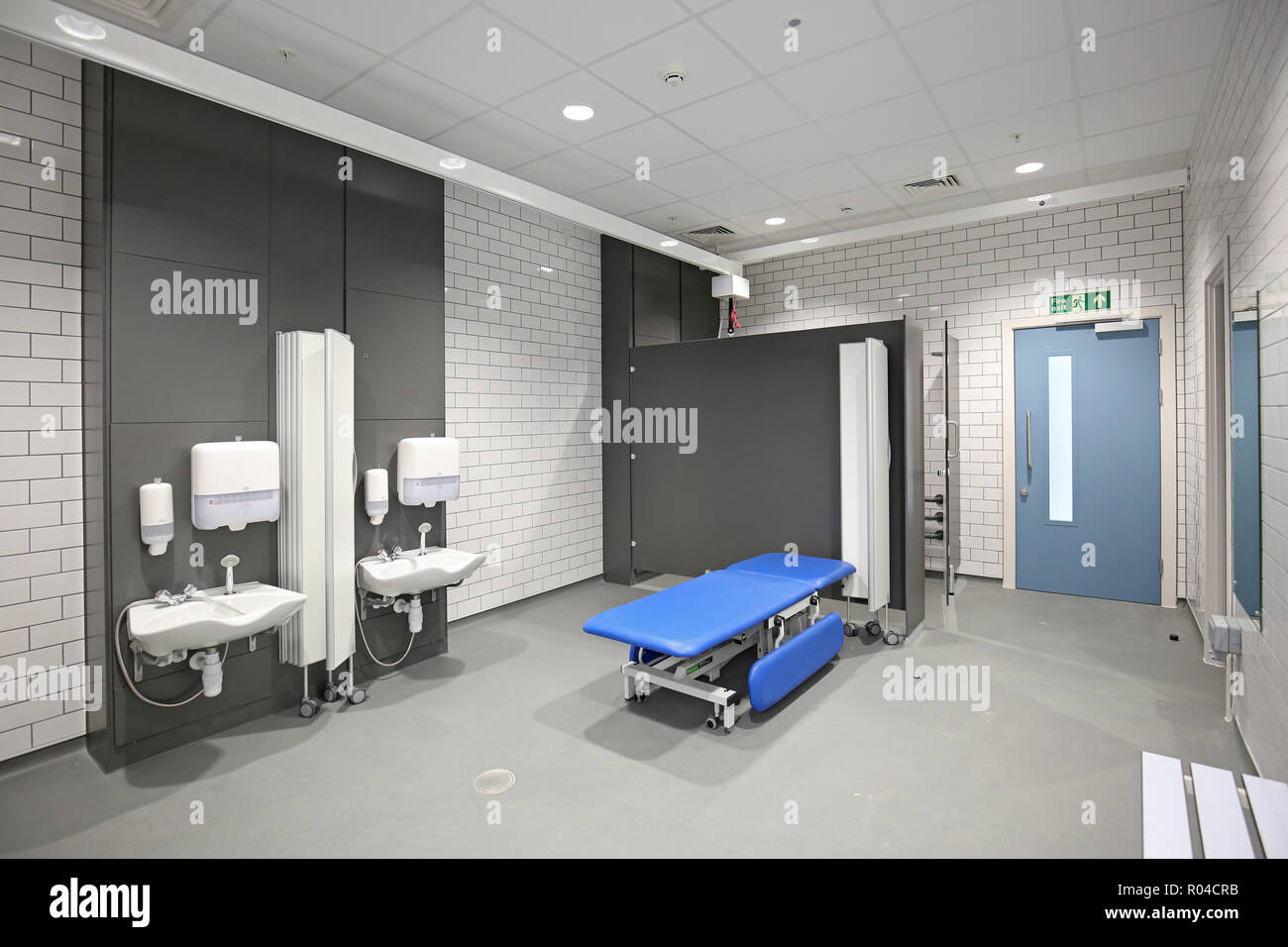 Washing and changing room in a brand new special school for children with severe learning difficulties, Southwark, London, UK Stock Photo