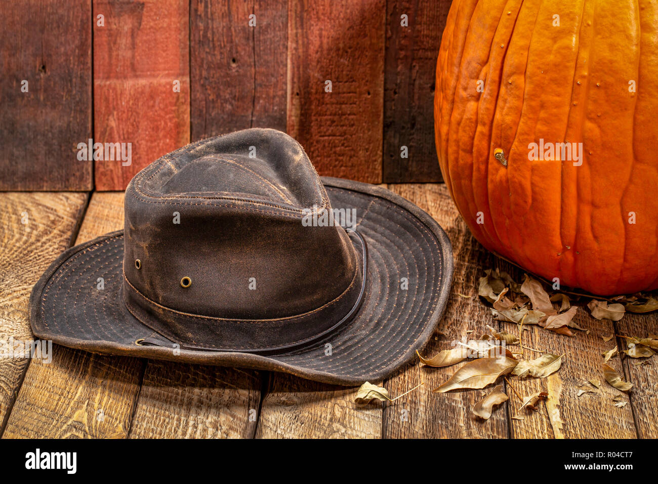 weathered outback hat