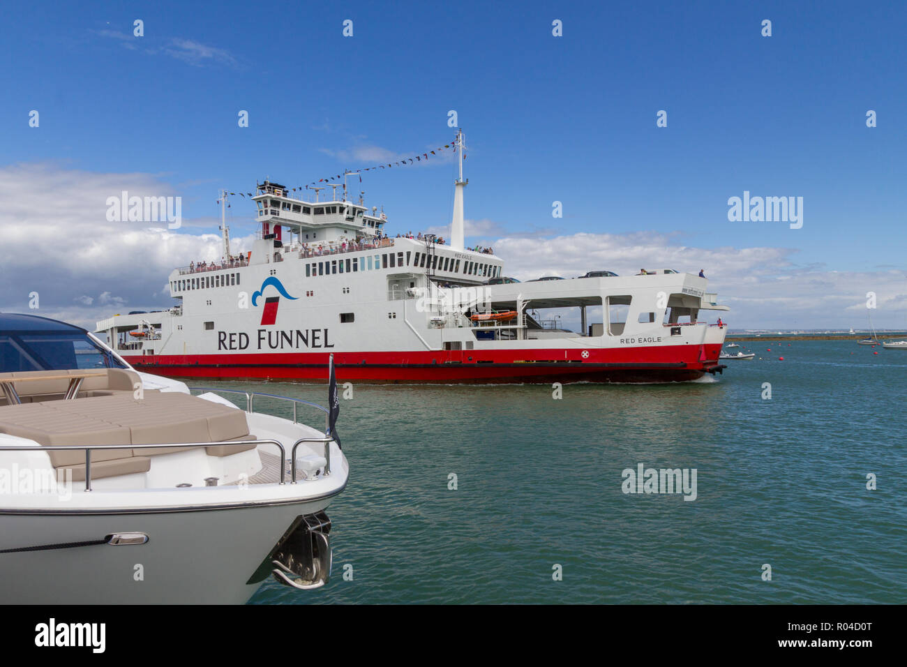 Red Funnel Car Ferry "Red Eagle", Cowes, Isle of Wight, UK Stock Photo