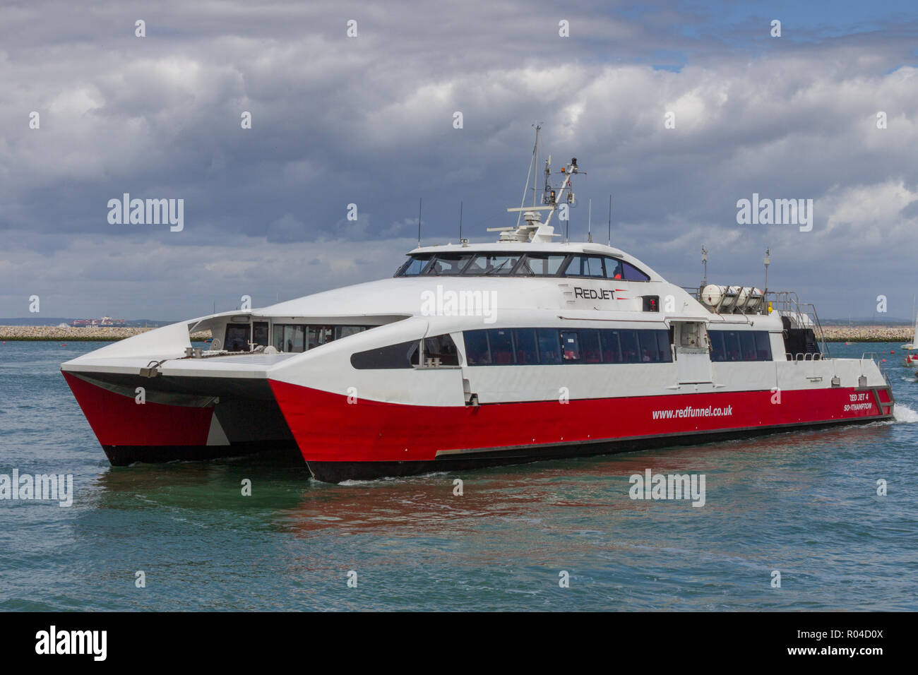Red Funnel "Red Jet 4" Fast Passenger Ferry, Cowes, Isle of Wight, UK