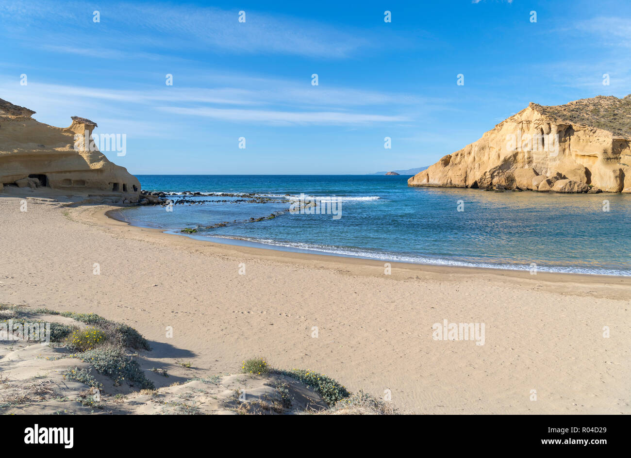 Playa Cocedores (Cala Cocedores) beach, Cuatro Calas, Aguilas, Murcia, Spain Stock Photo