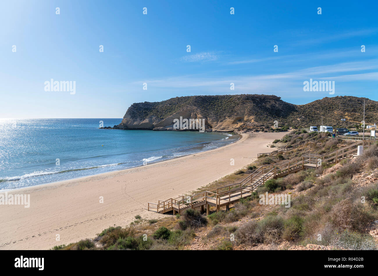 Playa Carolina (Cala Carolina) beach, Cuatro Calas, Aguilas, Murcia, Spain Stock Photo