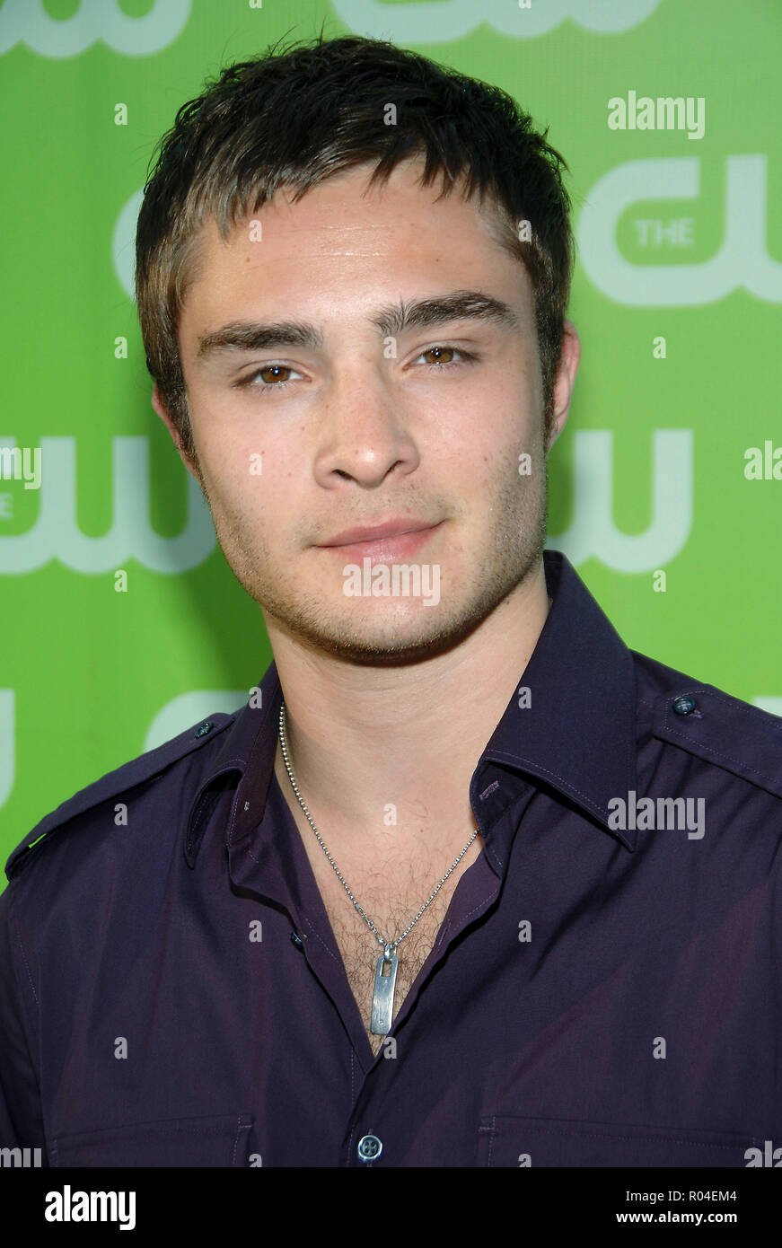 Ed Westwick ( Gossip Girl ) arriving at the tca ( television critic association ) CW Summer party on the Fountain Plazza @ The Pacific design Center in Los Angeles.  headshot eye contact WestwickEd 111 Red Carpet Event, Vertical, USA, Film Industry, Celebrities,  Photography, Bestof, Arts Culture and Entertainment, Topix Celebrities fashion /  Vertical, Best of, Event in Hollywood Life - California,  Red Carpet and backstage, USA, Film Industry, Celebrities,  movie celebrities, TV celebrities, Music celebrities, Photography, Bestof, Arts Culture and Entertainment,  Topix, headshot, vertical, o Stock Photo