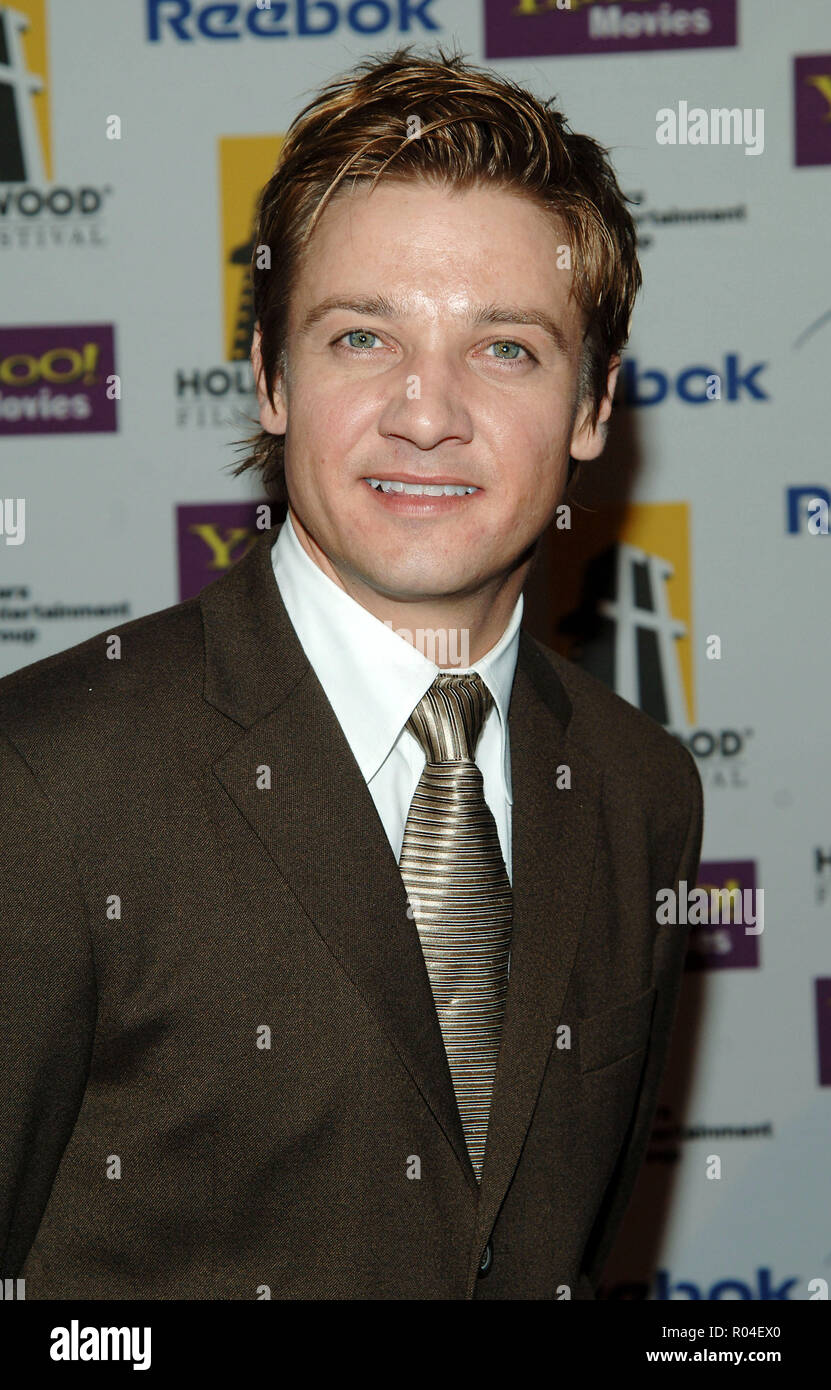 Jeremy Renner arriving at the Hollywood Film Festival 2005 at the Beverly  Hilton in Los Angeles. October 24, 2005..RennerJeremy017 Red Carpet Event,  Vertical, USA, Film Industry, Celebrities, Photography, Bestof, Arts  Culture and