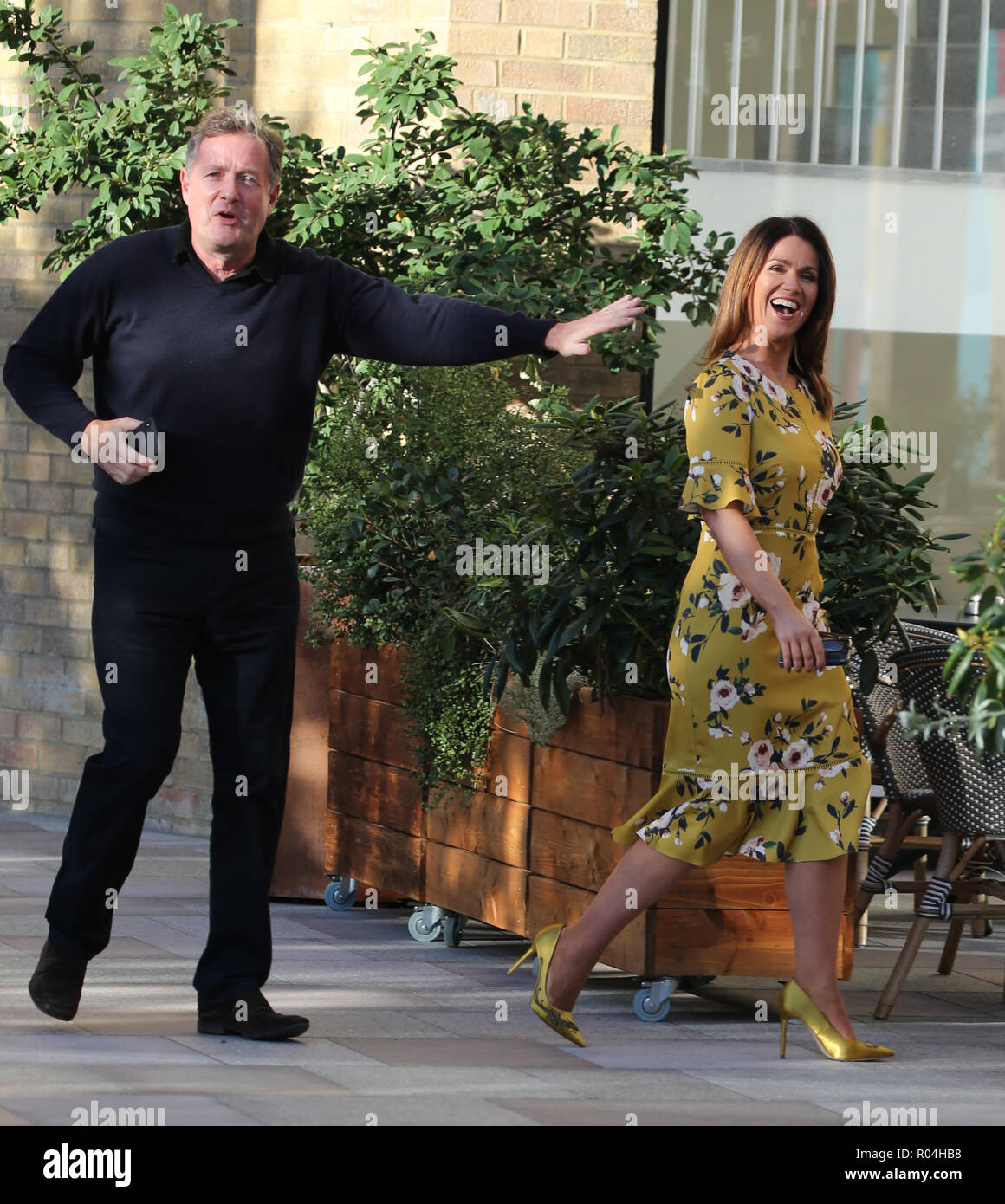 Susanna Reid and Piers Morgan outside ITV Studios Featuring: Susanna ...