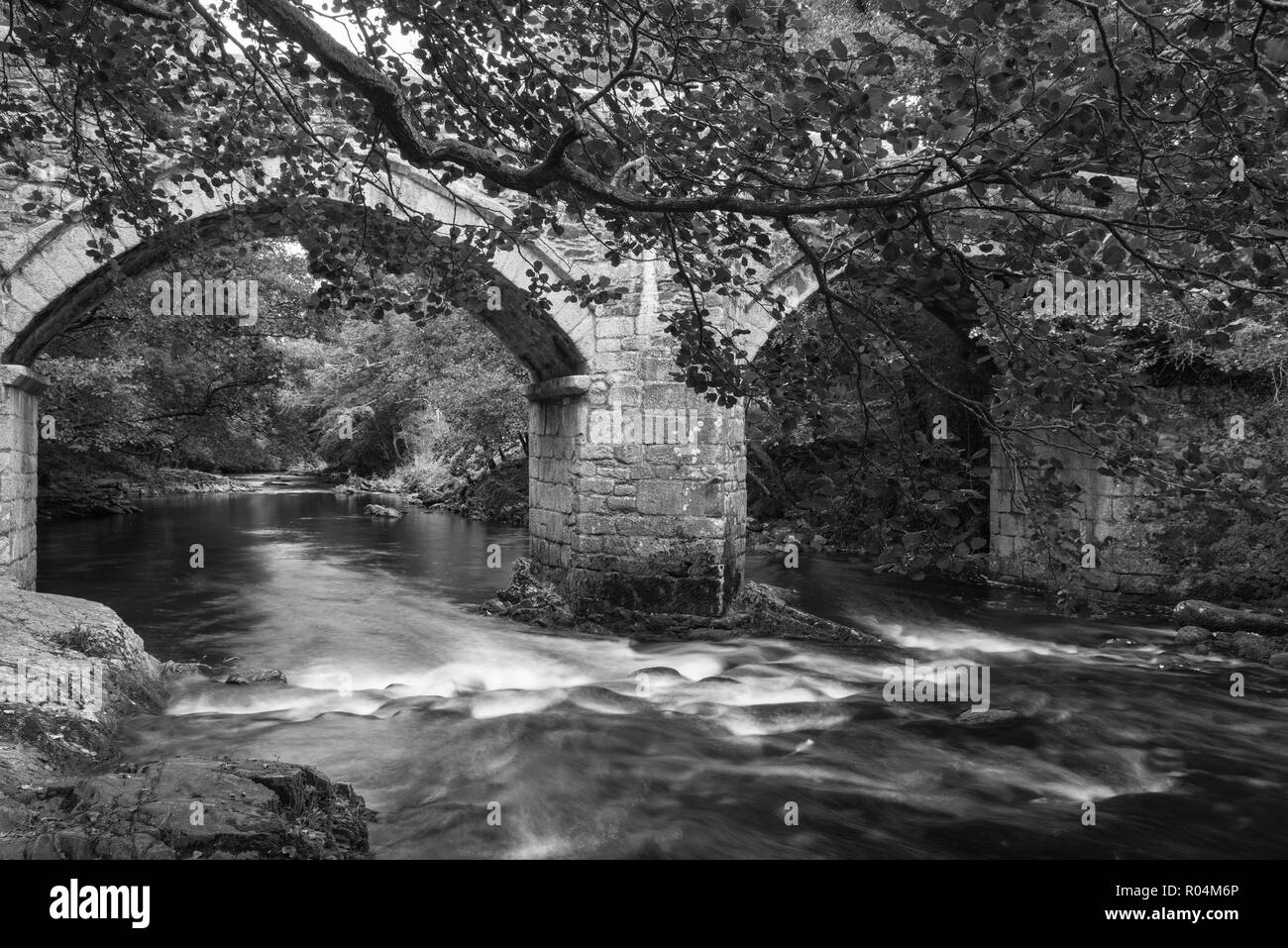 Rural stone bridge stone bridge Black and White Stock Photos & Images ...