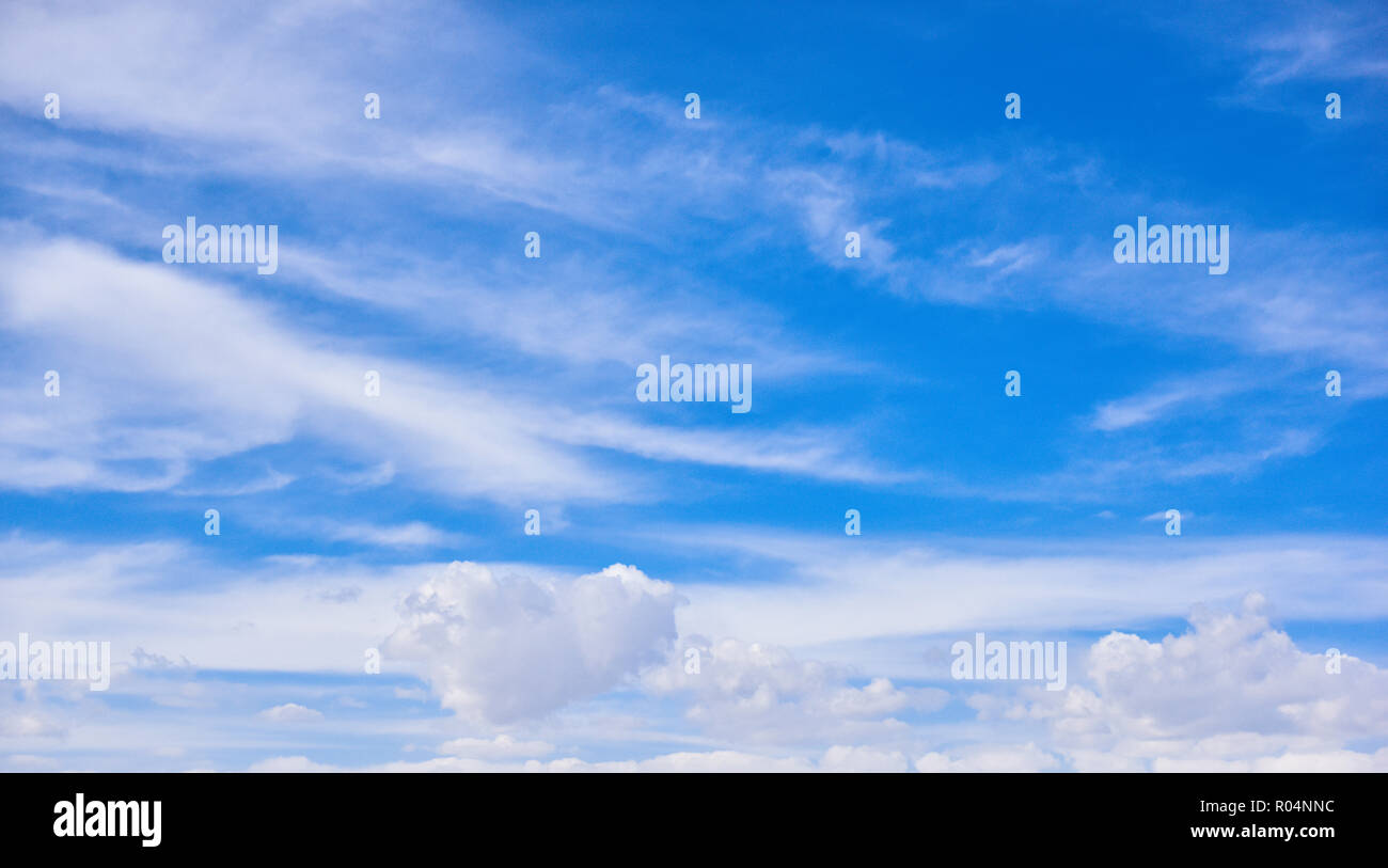 Blue sky with clouds - natural beauty background Stock Photo - Alamy