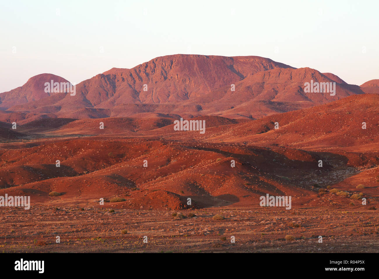 Namibia landscape - sunrise in the mountains, Damaraland, Namibia Africa Stock Photo
