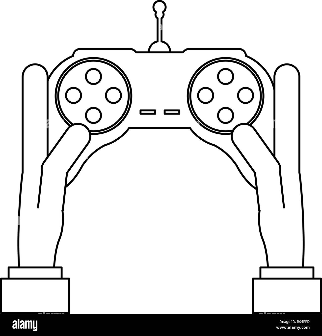 Hands with gamepad isolated vector illustration graphic design Stock ...