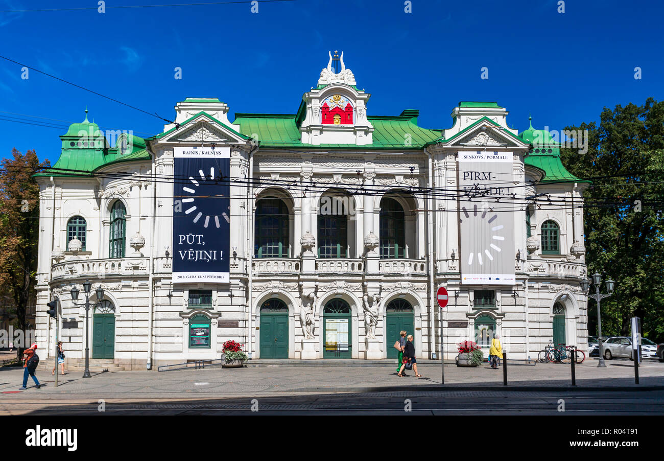Latvian National Theatre, Riga, Latvia, Baltic States, Europe Stock Photo