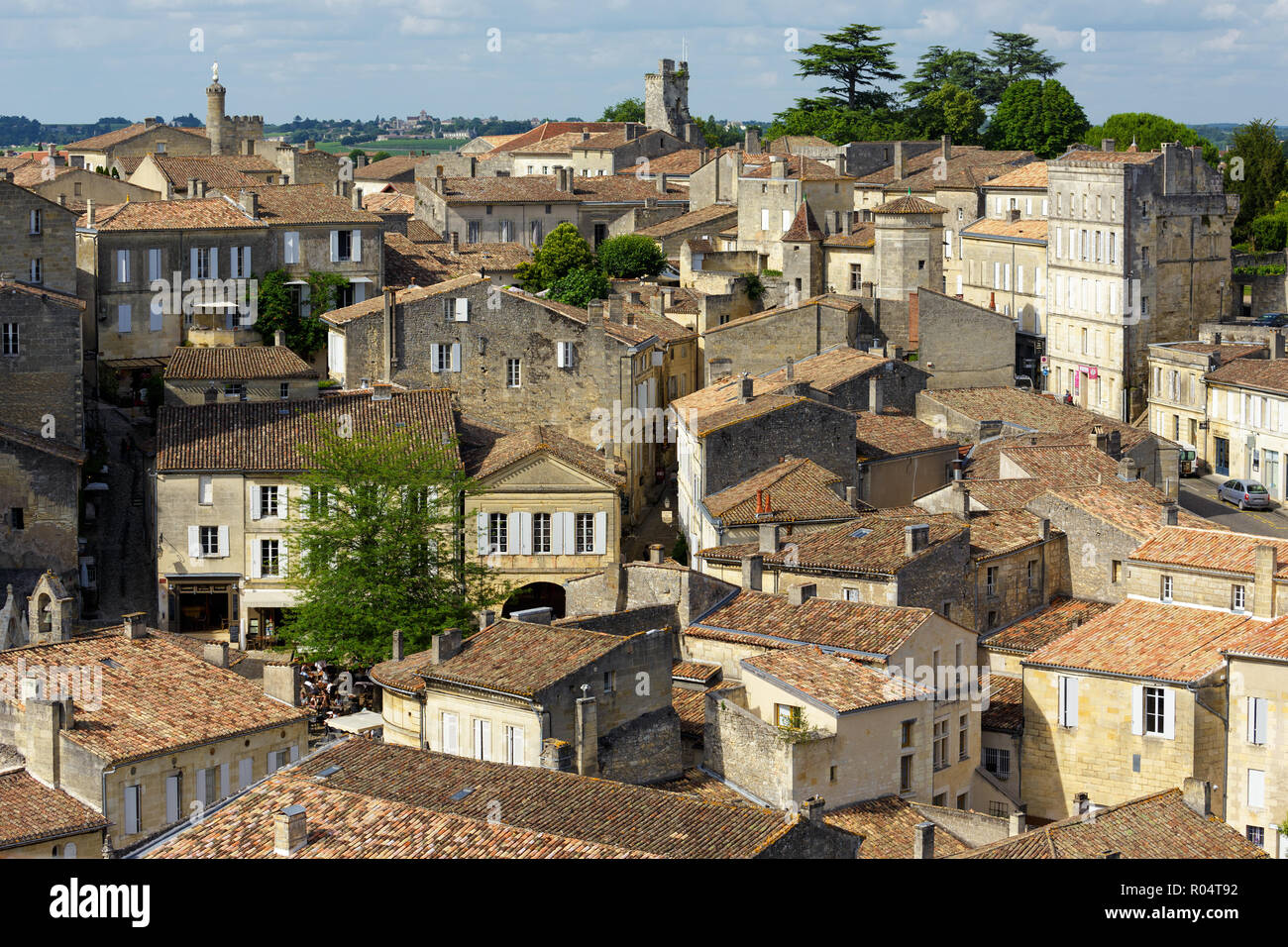 Saint Emilion French village UNESCO heritage, famous for the red wine ...